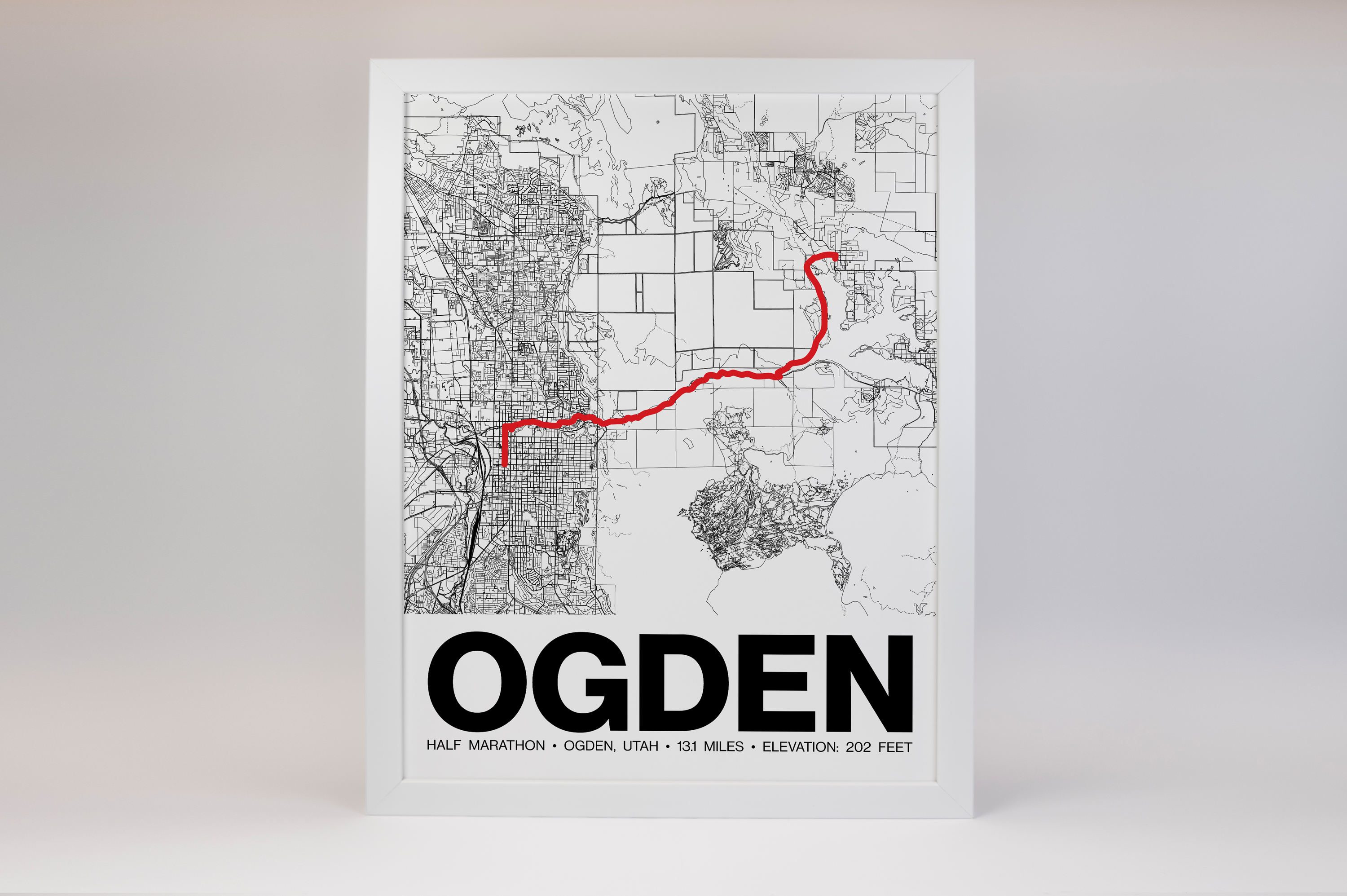 Ogden Half Marathon Poster - Grid Style