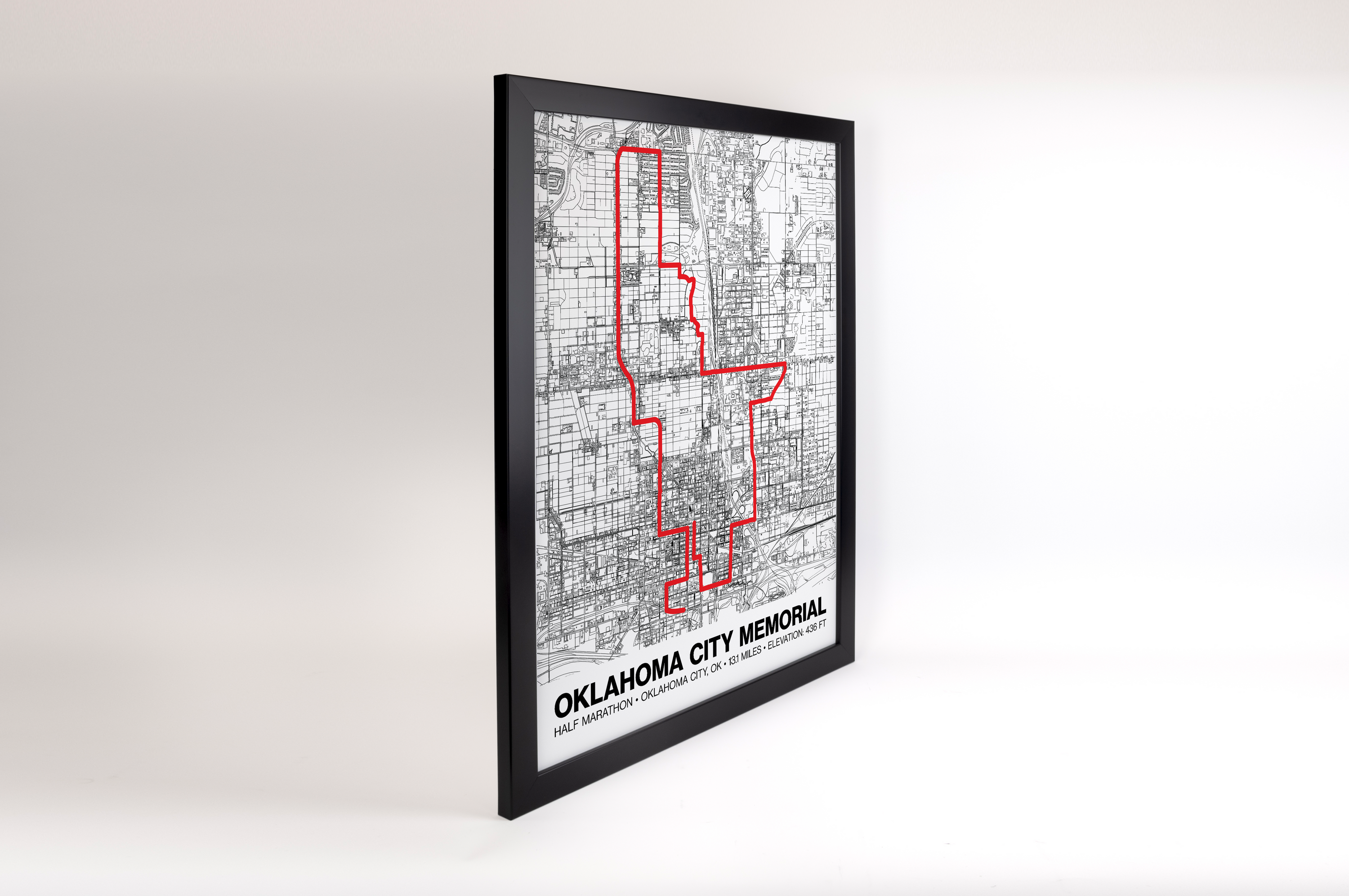 Oklahoma City Memorial Half Marathon Poster - Grid Style
