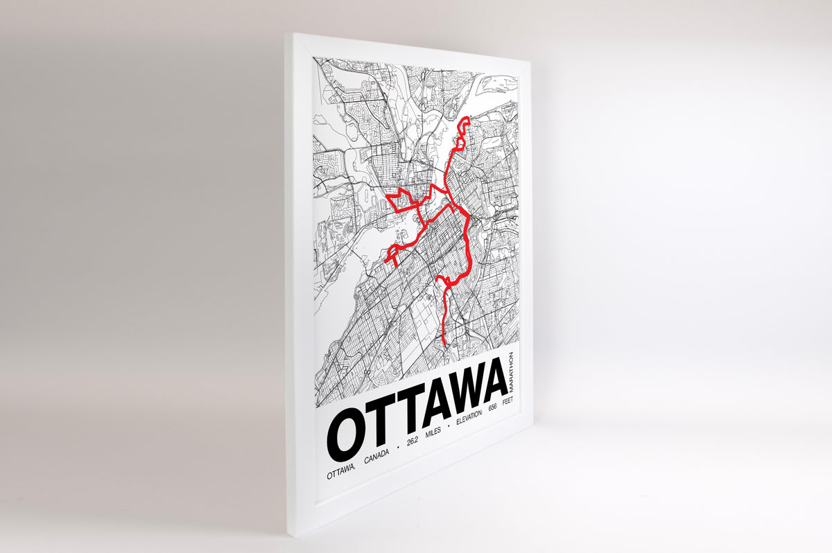 Ottawa International Marathon Poster - Grid Style