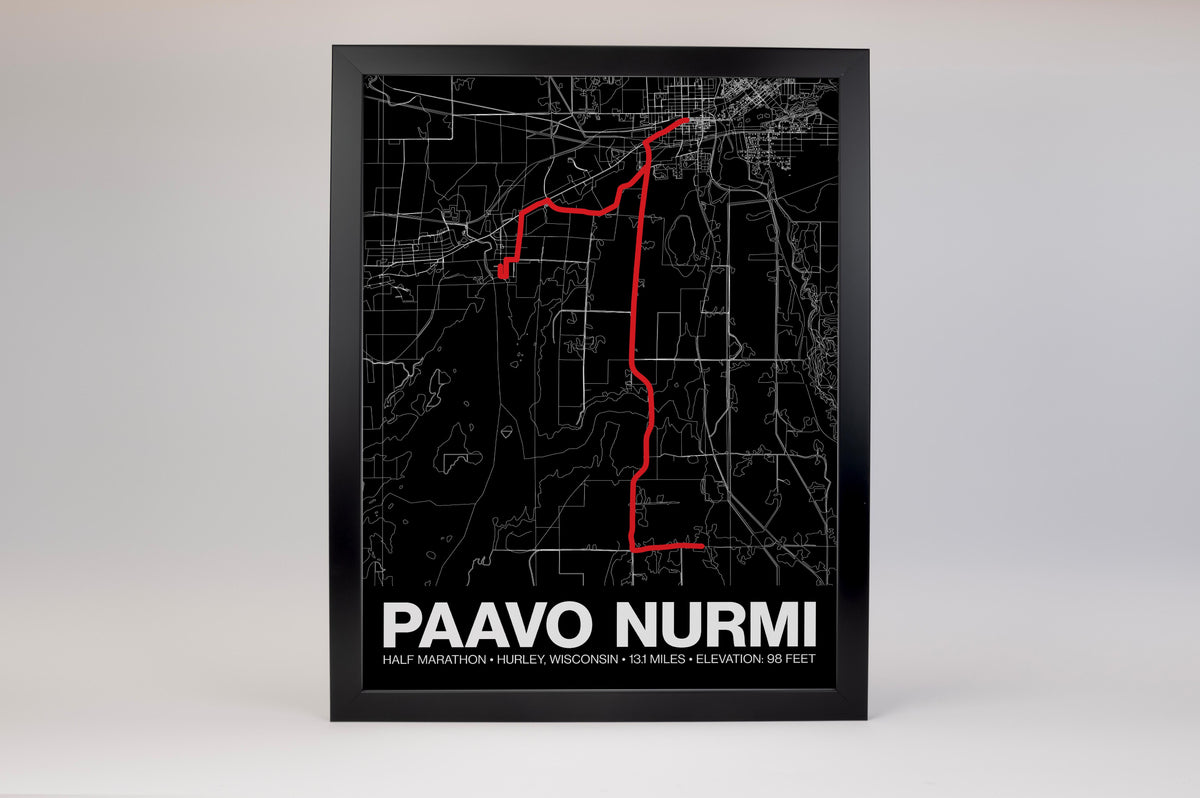 Paavo Nurmi Half Marathon Poster - Grid Style