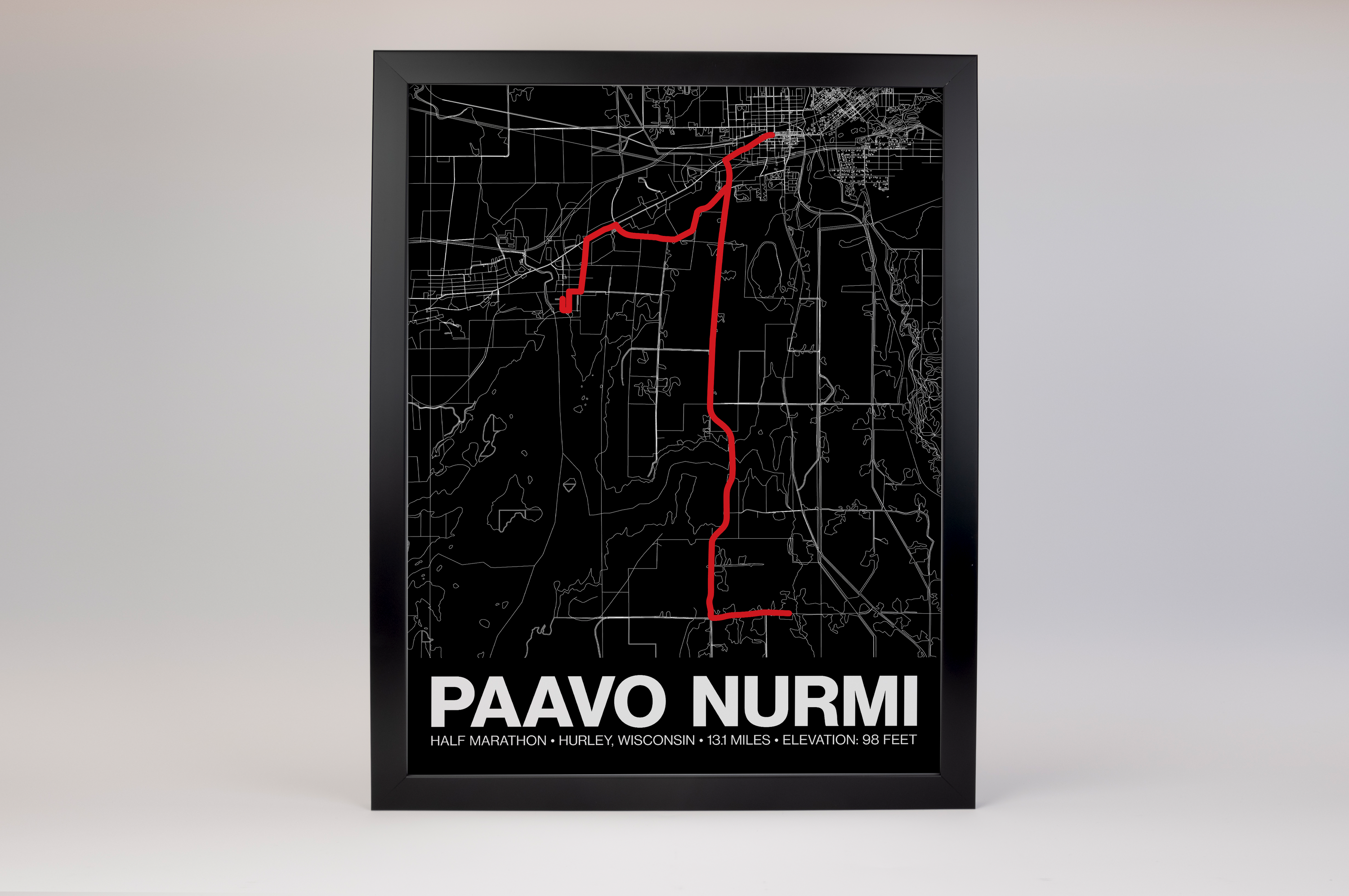 Paavo Nurmi Half Marathon Poster - Grid Style