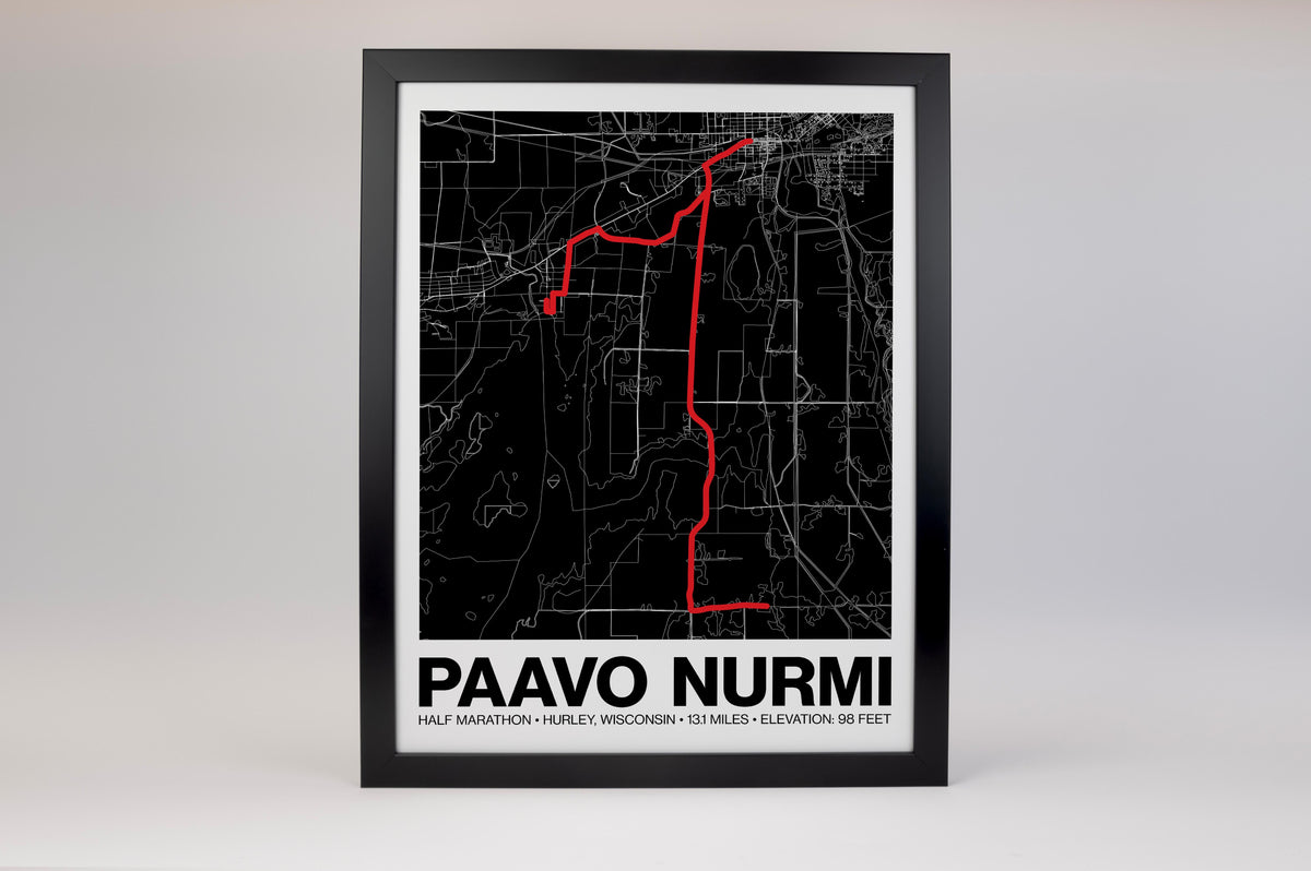 Paavo Nurmi Half Marathon Poster - Grid Style