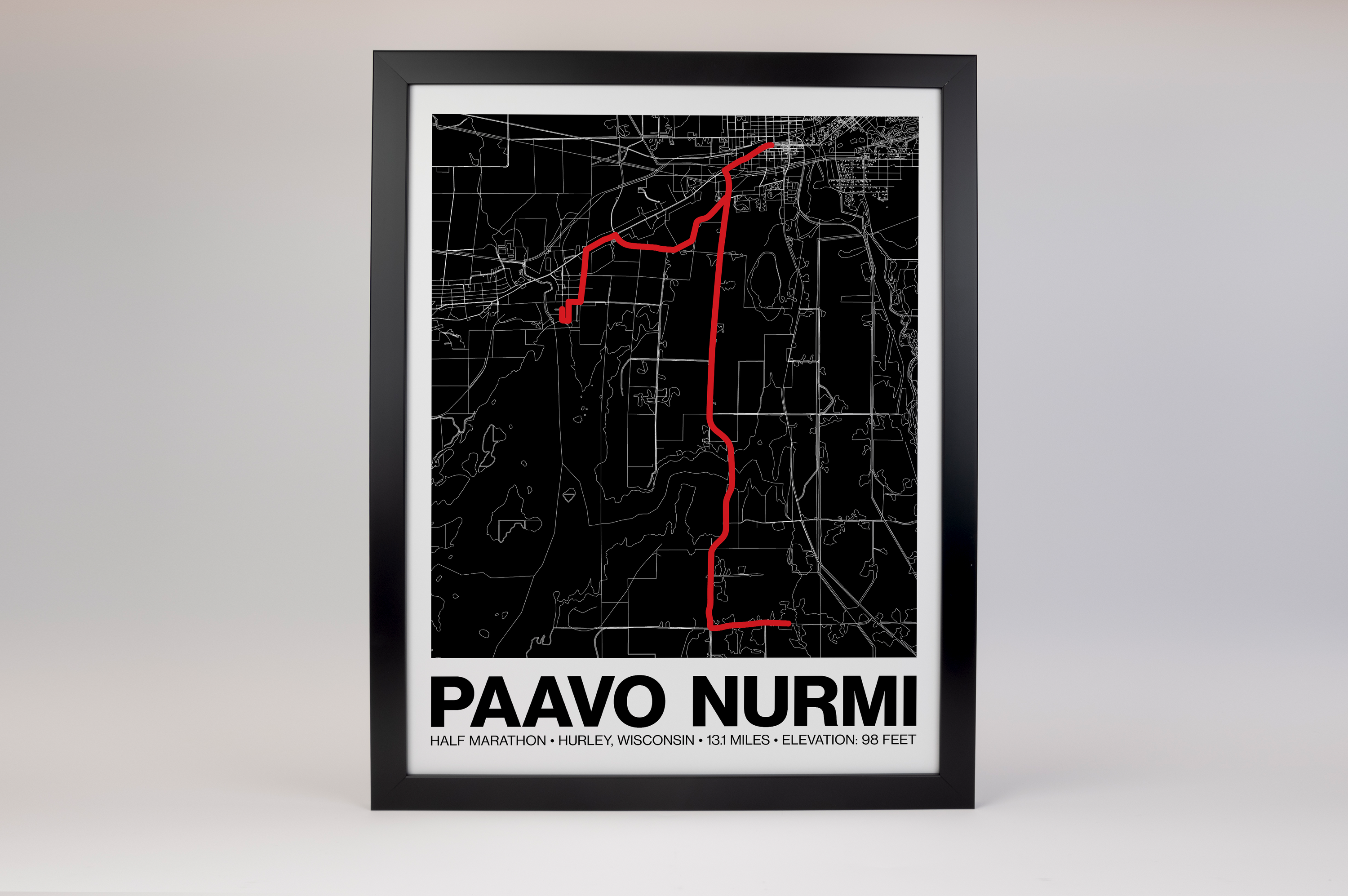 Paavo Nurmi Half Marathon Poster - Grid Style