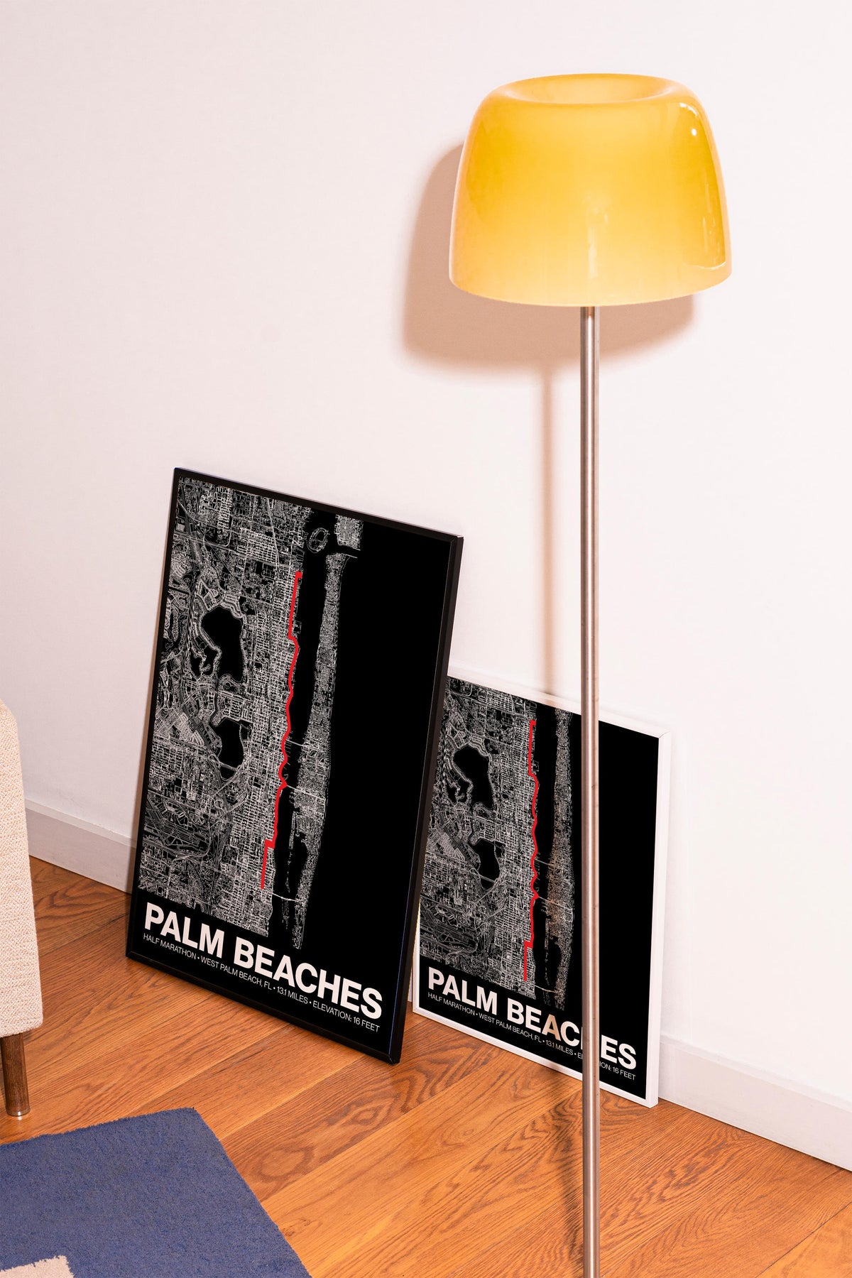 Palm Beaches Half Marathon Poster - Grid Style