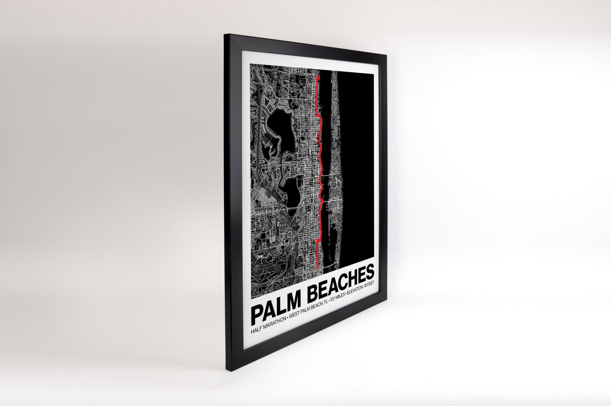 Palm Beaches Half Marathon Poster - Grid Style