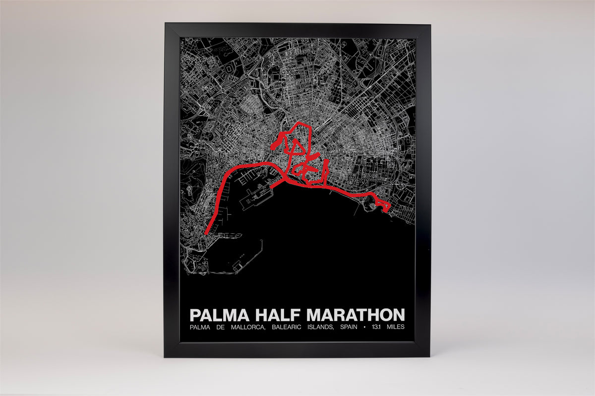 Palma Half Marathon Poster - Grid Style
