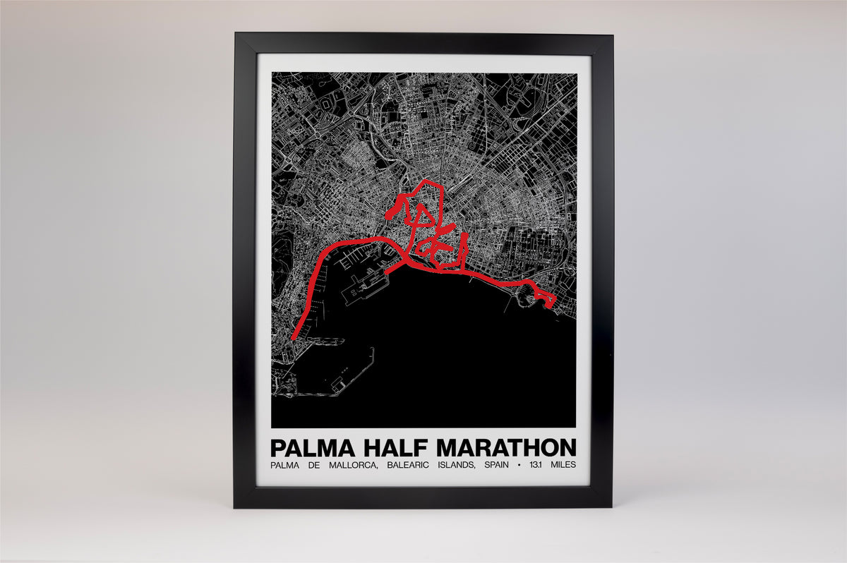 Palma Half Marathon Poster - Grid Style