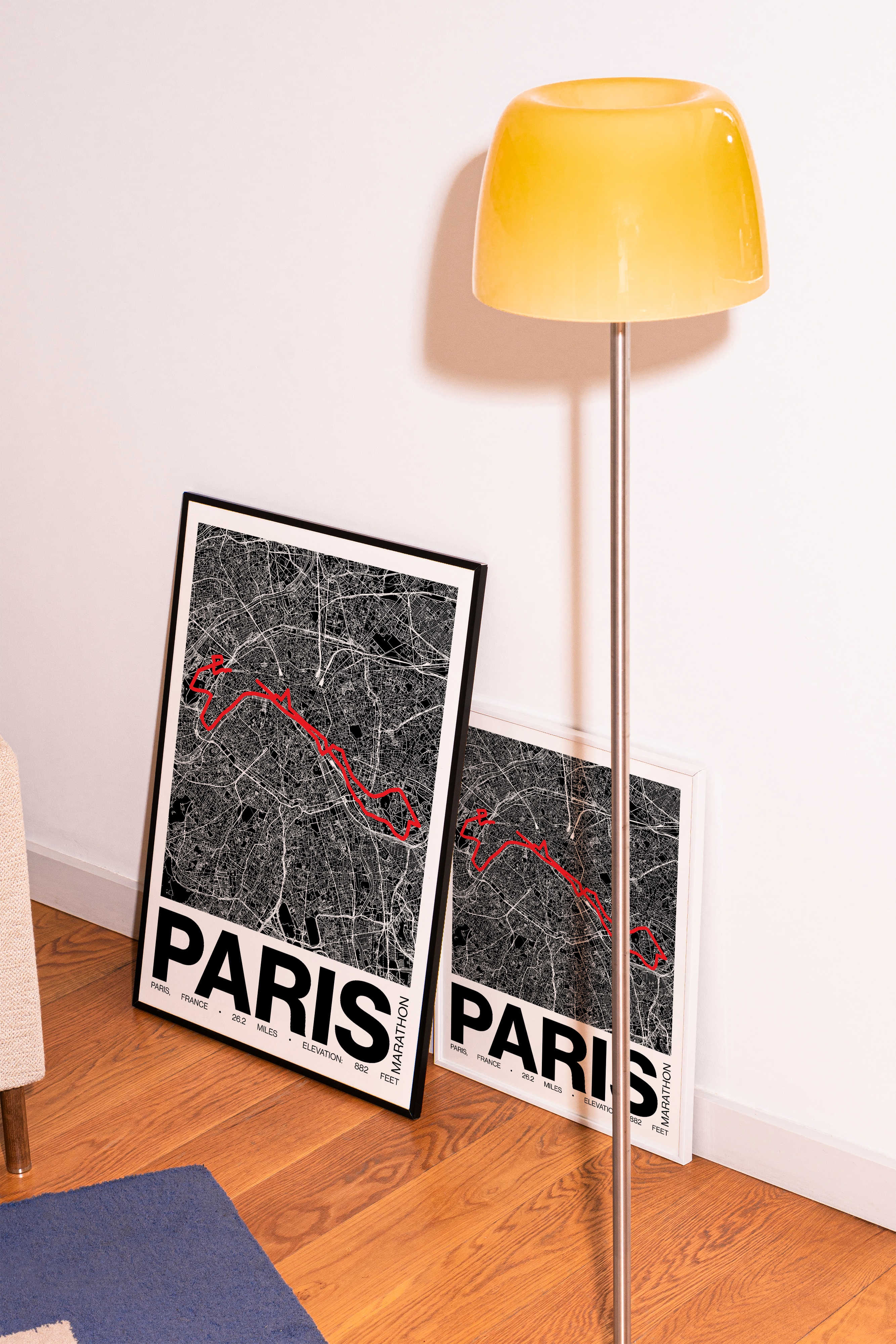 Paris Marathon Poster - Grid Style