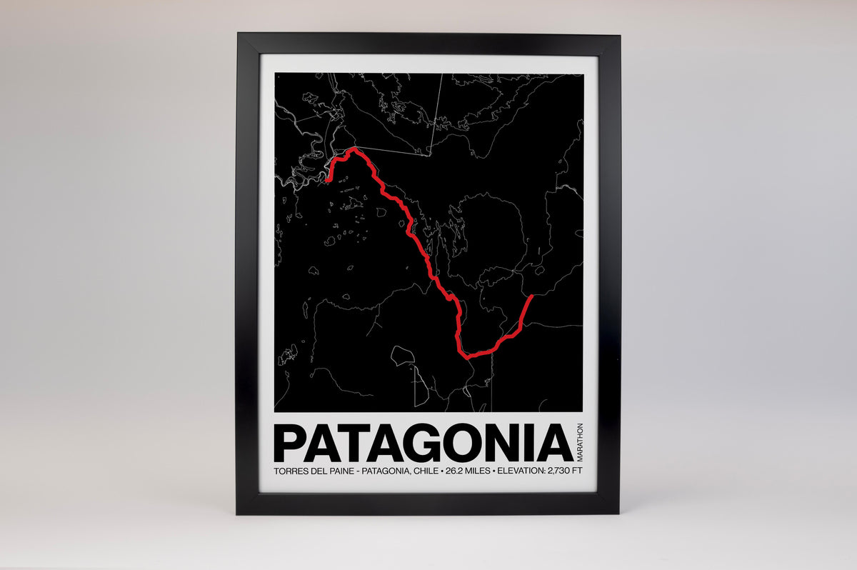 Patagonia Marathon Poster - Grid Style