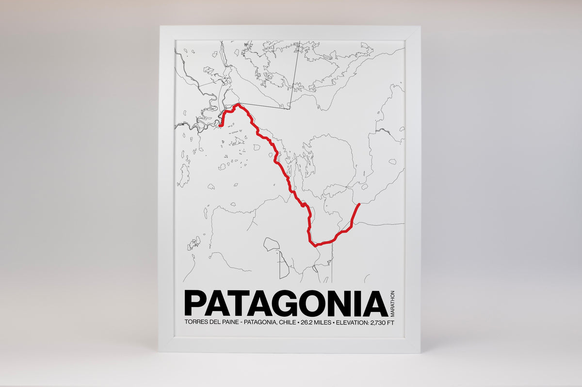 Patagonia Marathon Poster - Grid Style