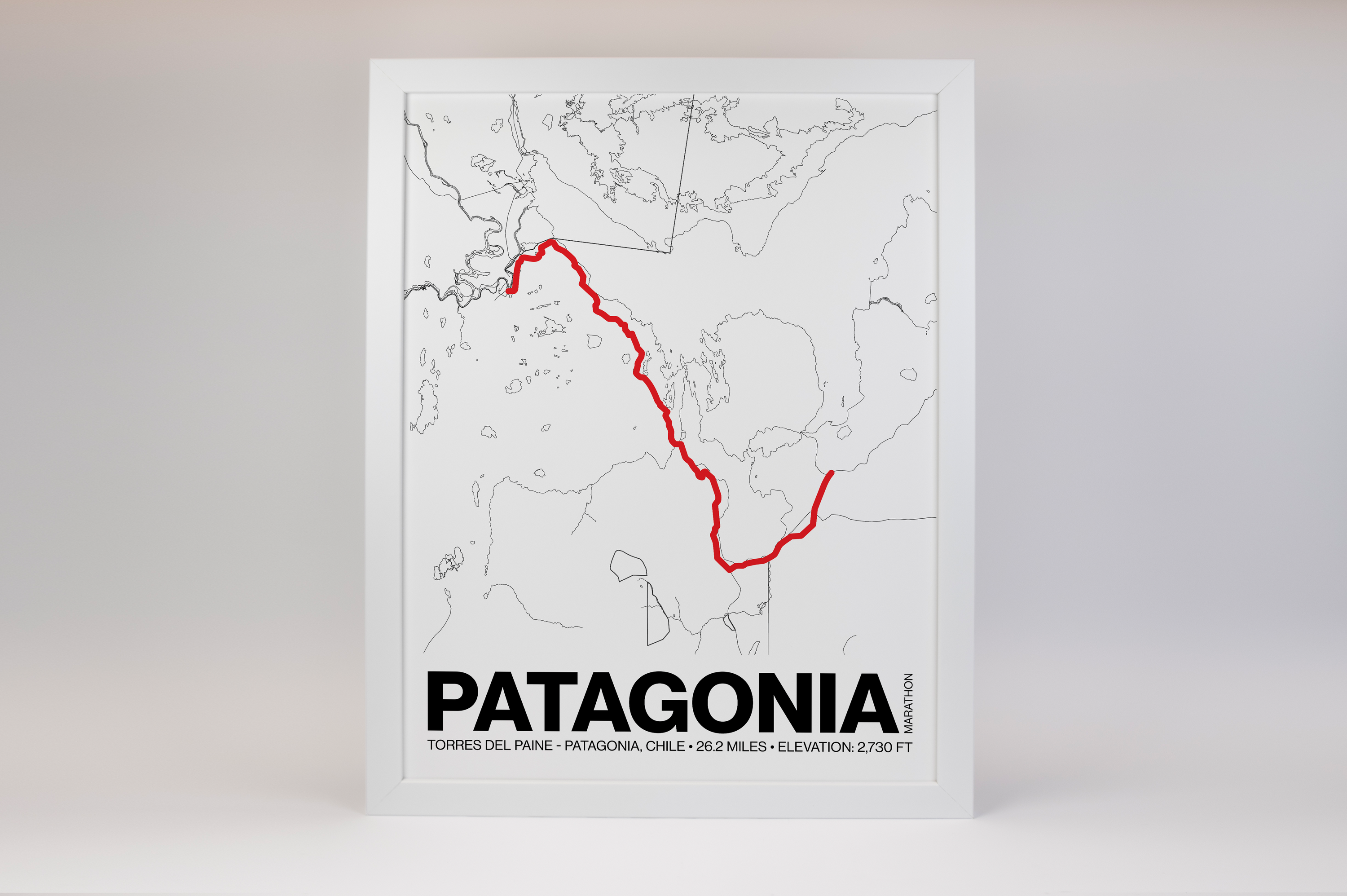 Patagonia Marathon Poster - Grid Style