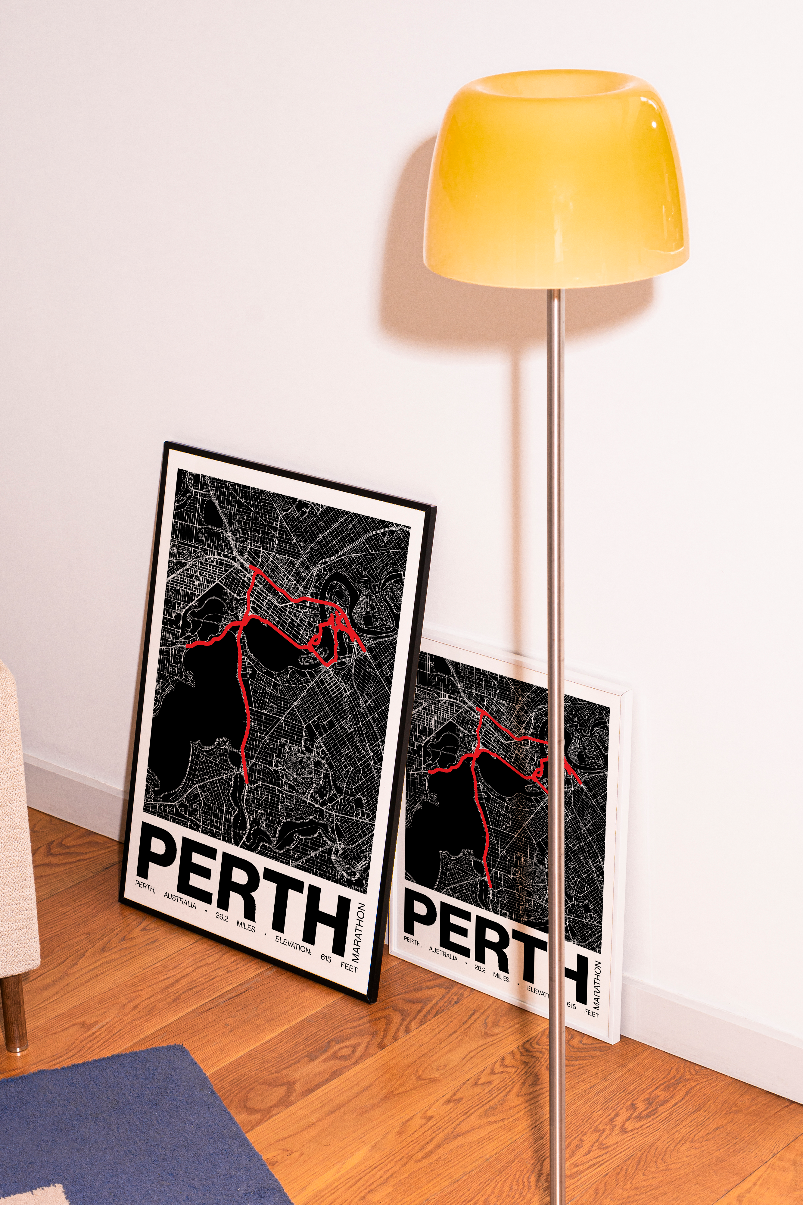 Perth Marathon Poster - Grid Style