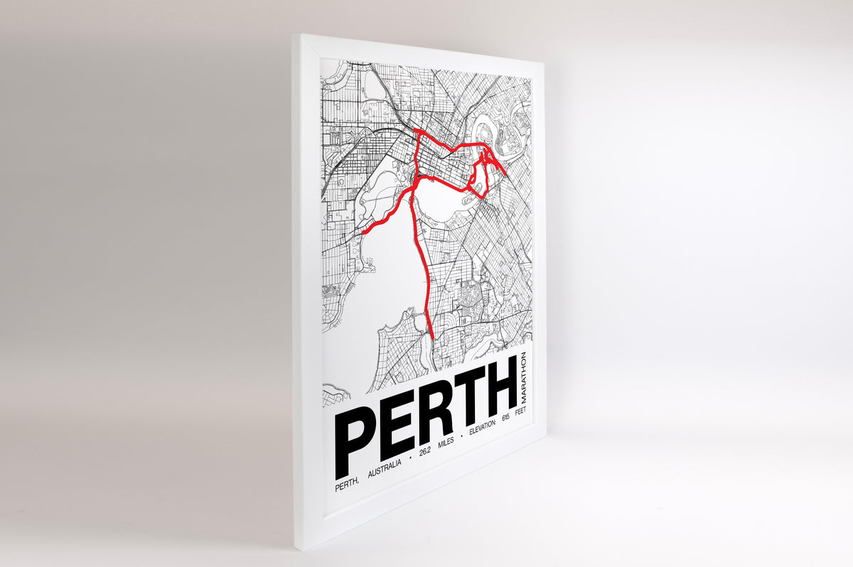 Perth Marathon Poster - Grid Style