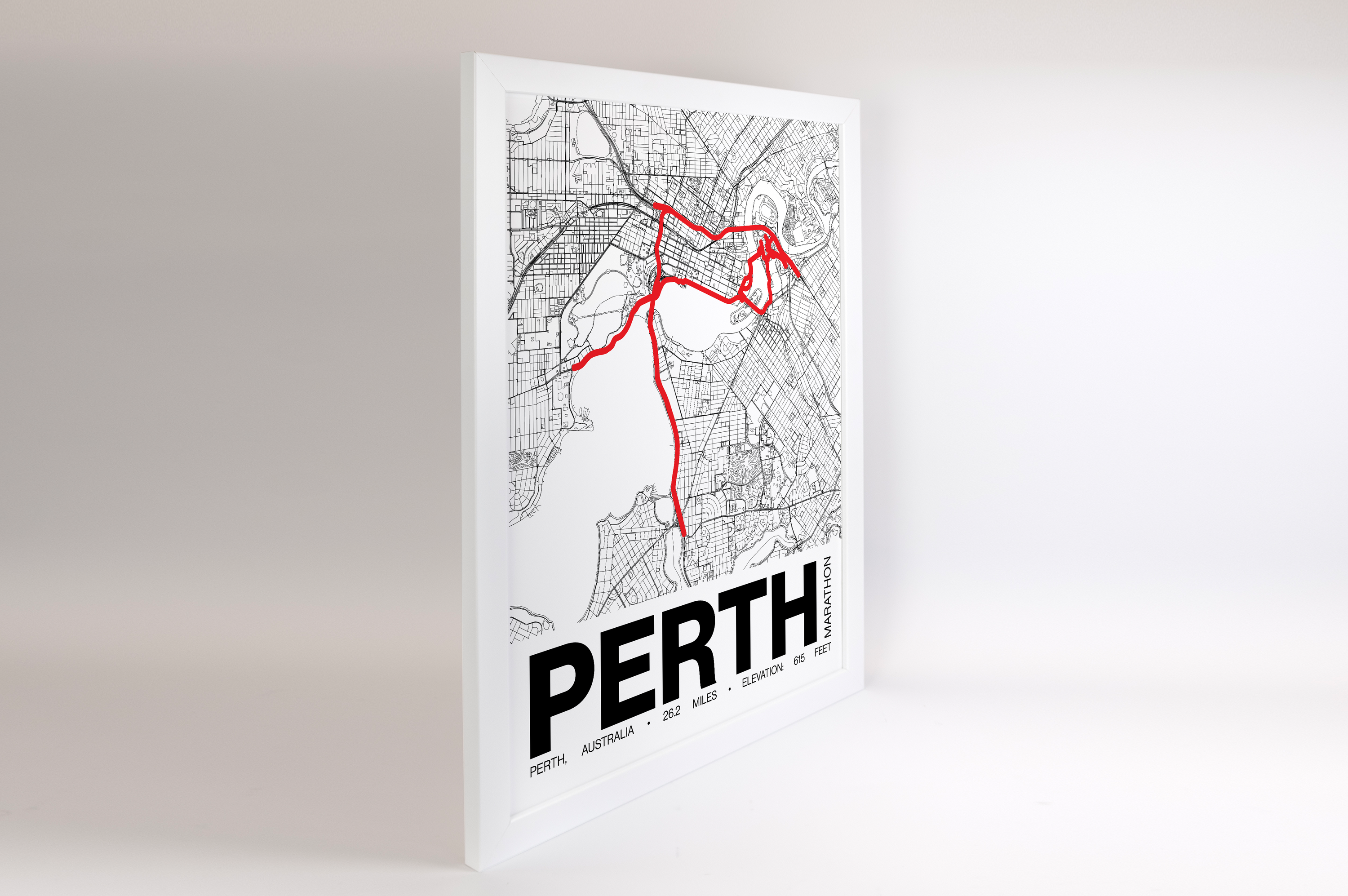 Perth Marathon Poster - Grid Style