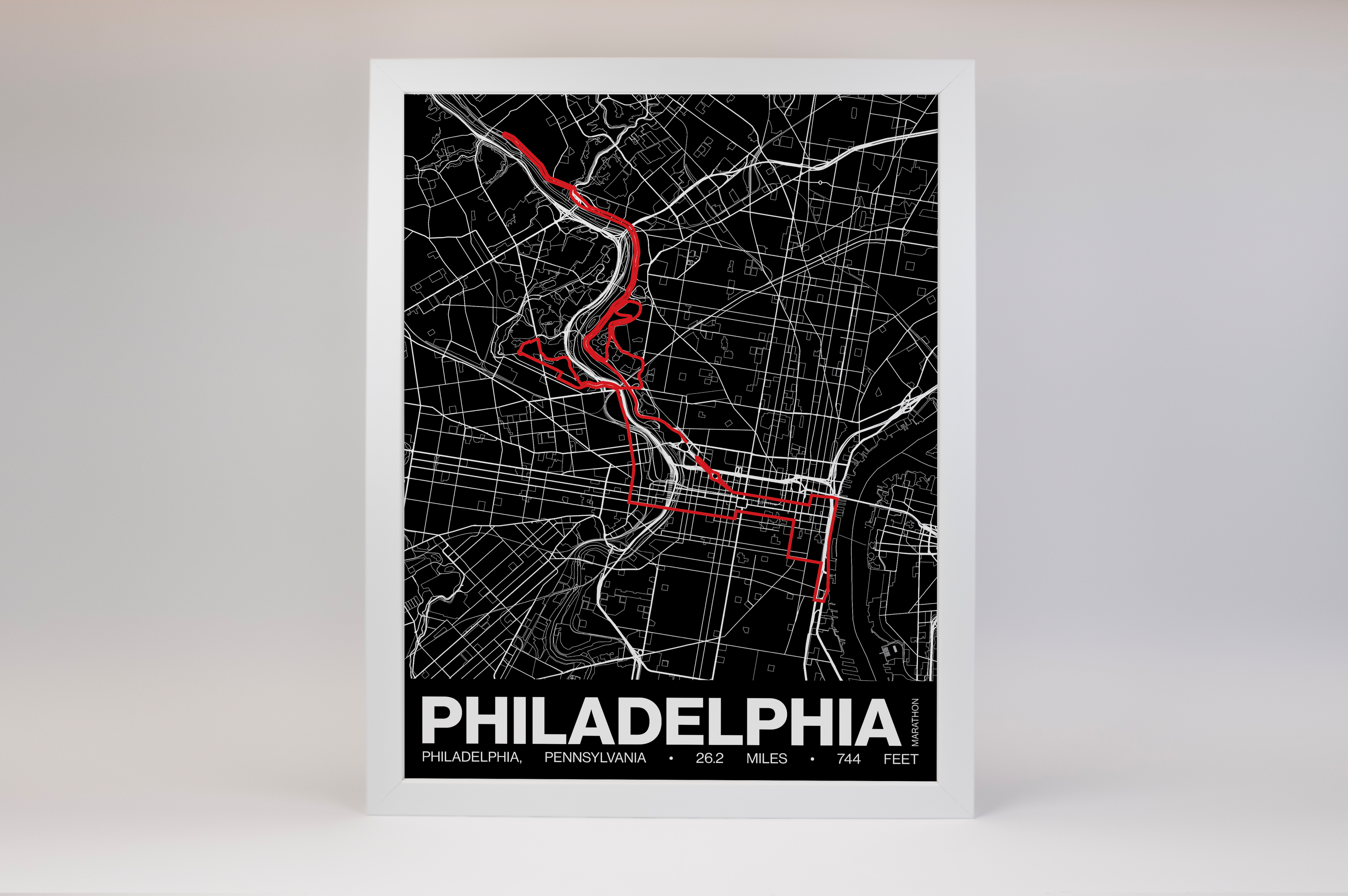 Philadelphia Marathon Poster - Grid Style