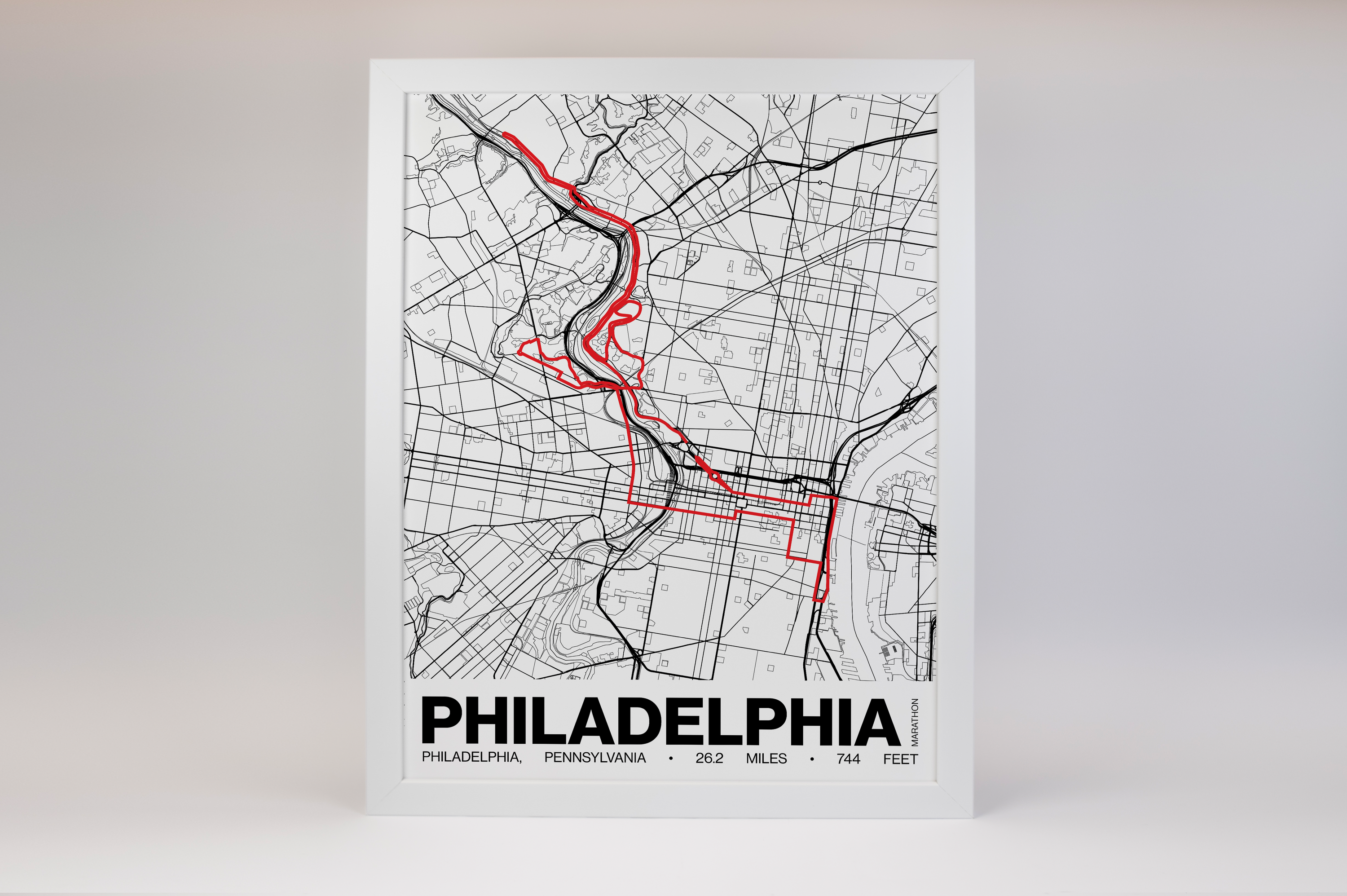 Philadelphia Marathon Poster - Grid Style