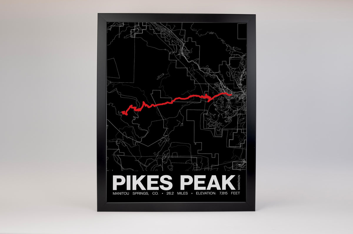 Pikes Peak Ascent Half Marathon Poster - Grid Style