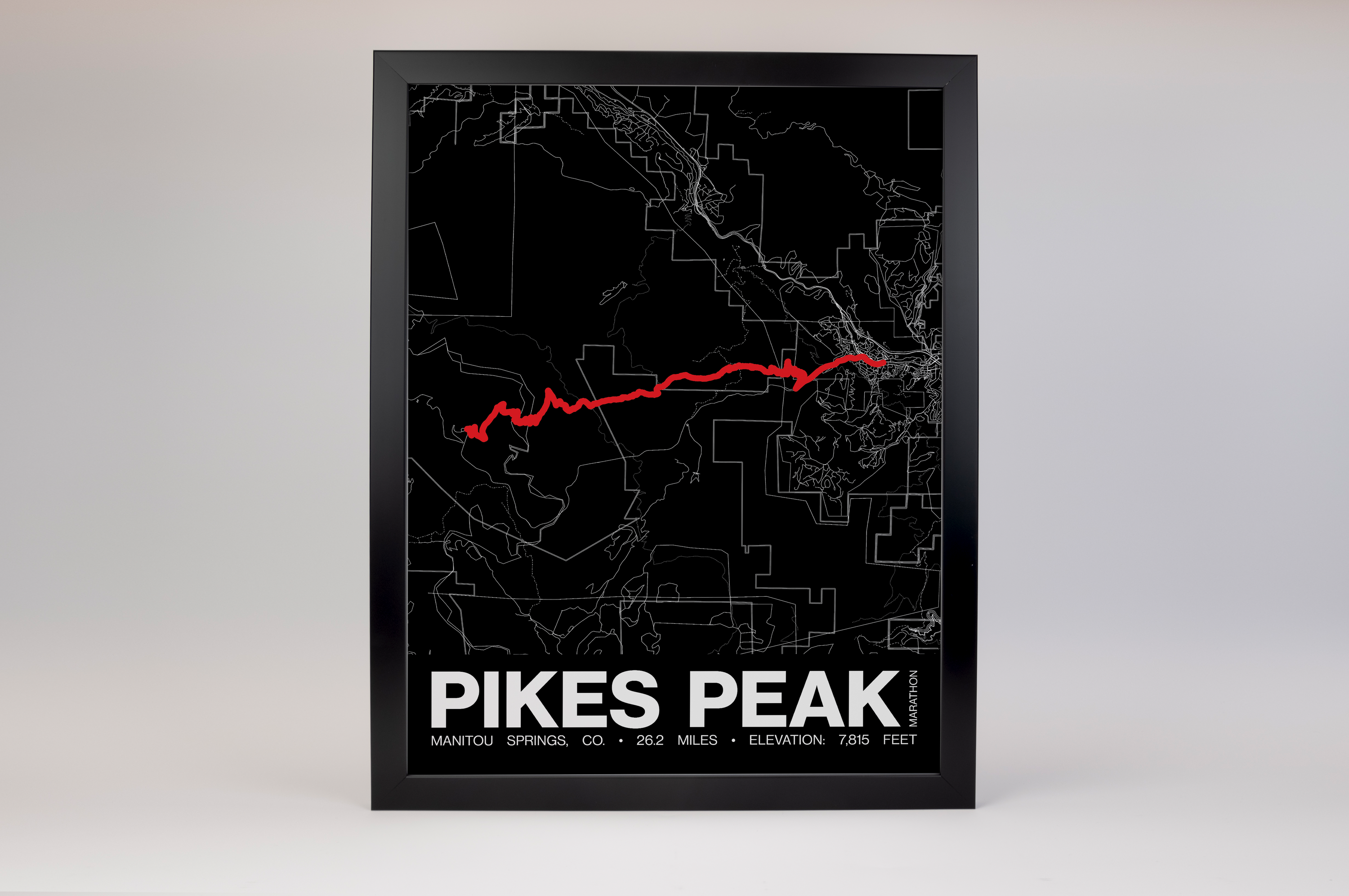 Pikes Peak Ascent Half Marathon Poster - Grid Style