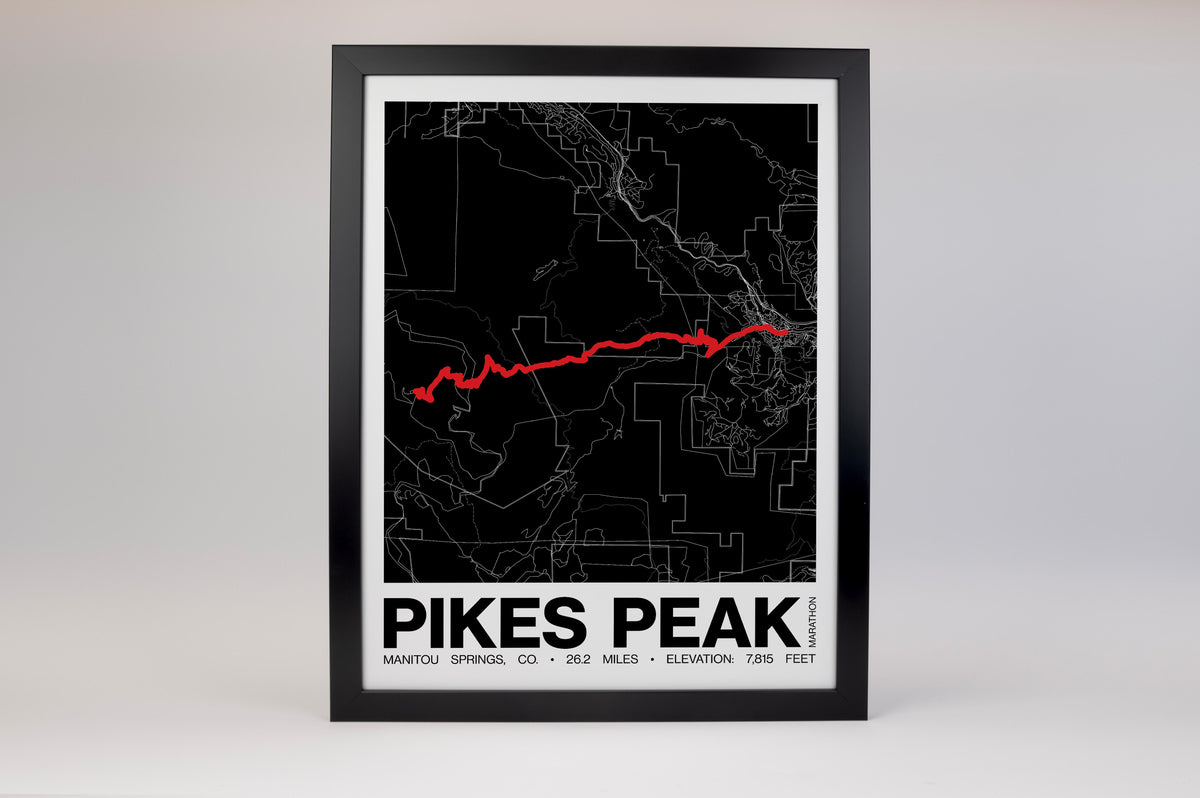 Pikes Peak Ascent Half Marathon Poster - Grid Style