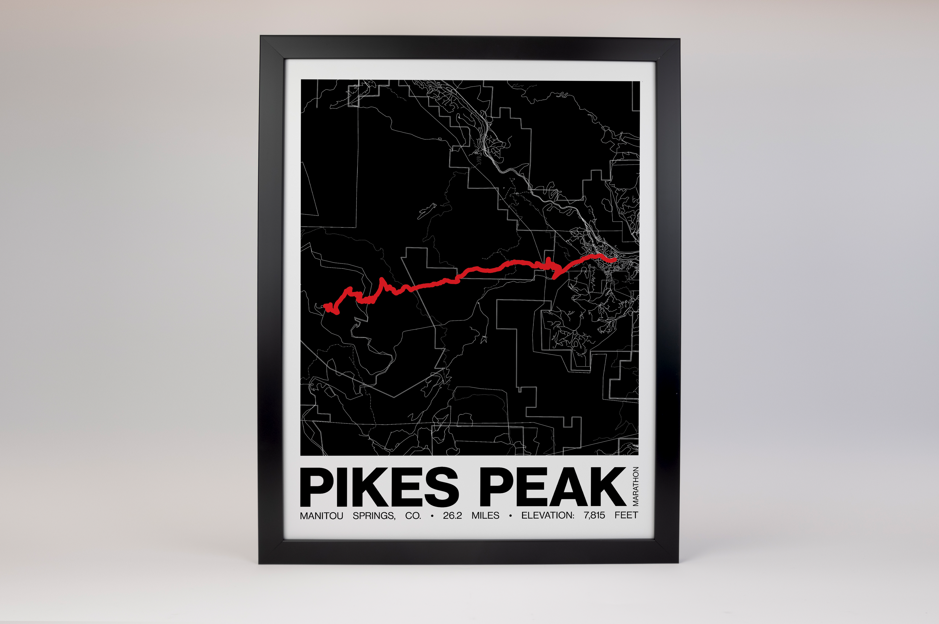 Pikes Peak Ascent Half Marathon Poster - Grid Style