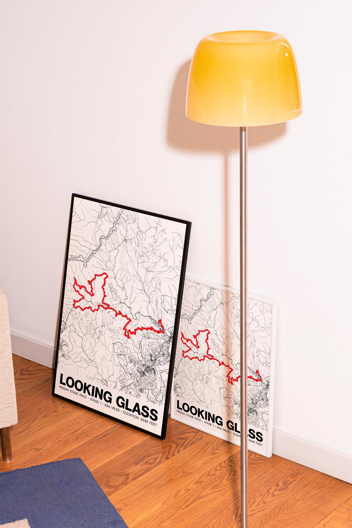 Pisgah Stage Race Looking Glass Route Poster - Grid Style