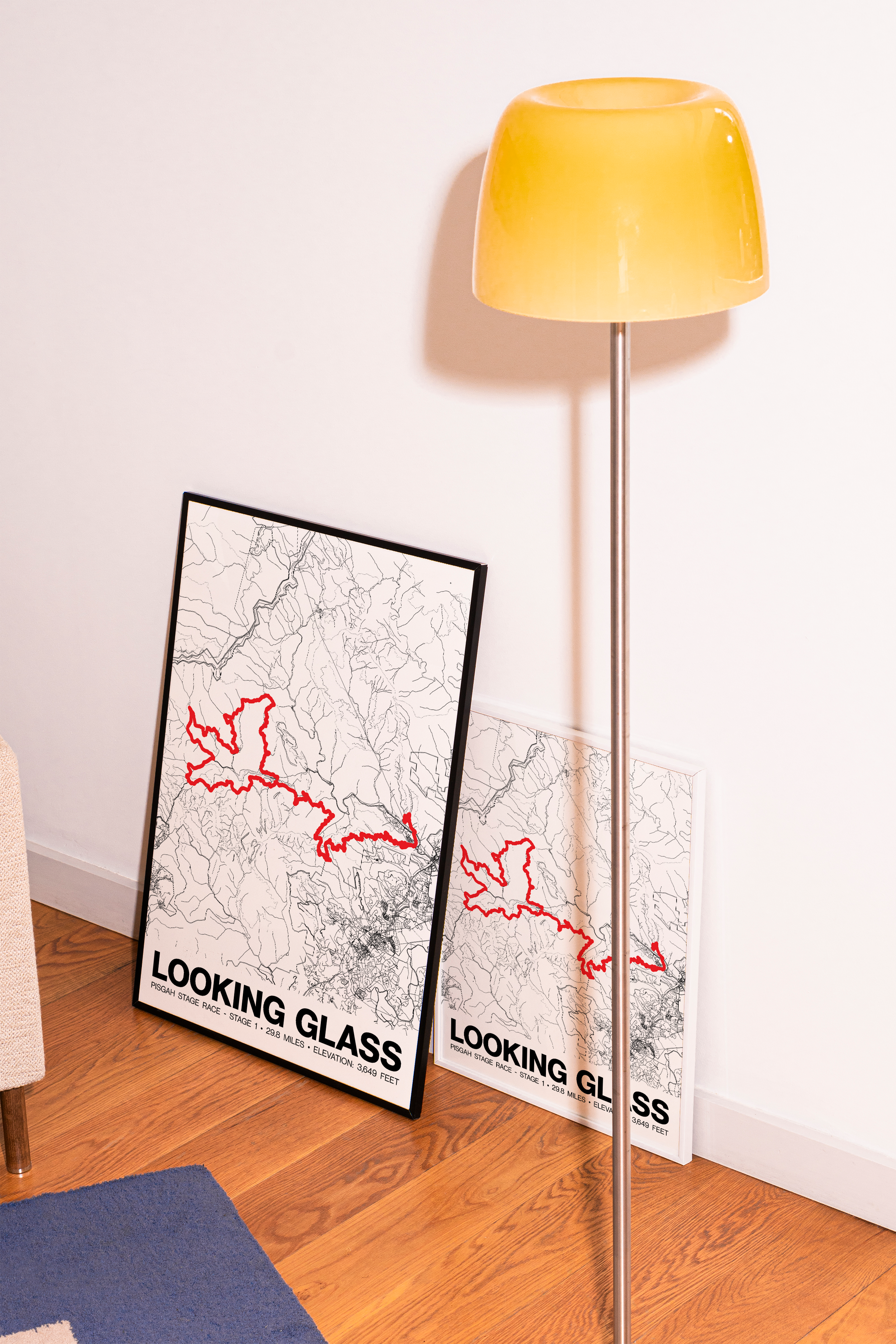 Pisgah Stage Race Looking Glass Route Poster - Grid Style