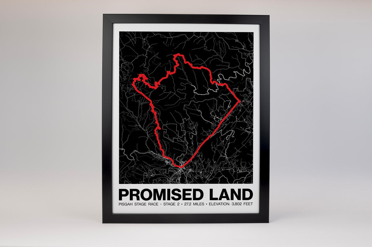Pisgah Stage Race Promised Land Route Poster - Grid Style
