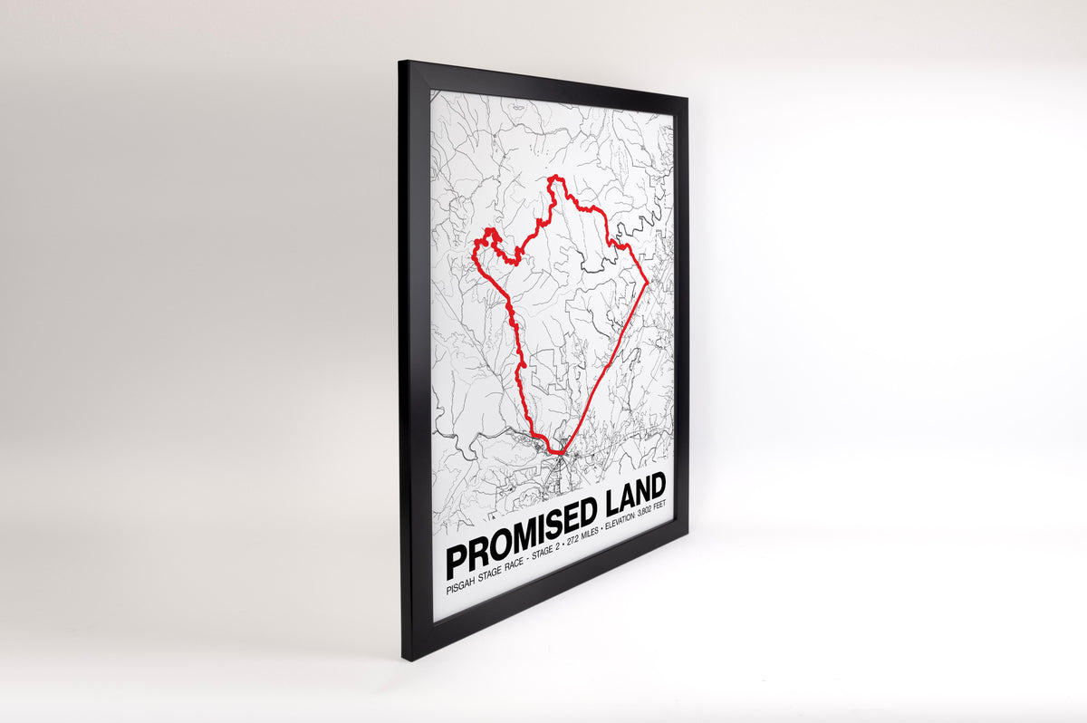 Pisgah Stage Race Promised Land Route Poster - Grid Style