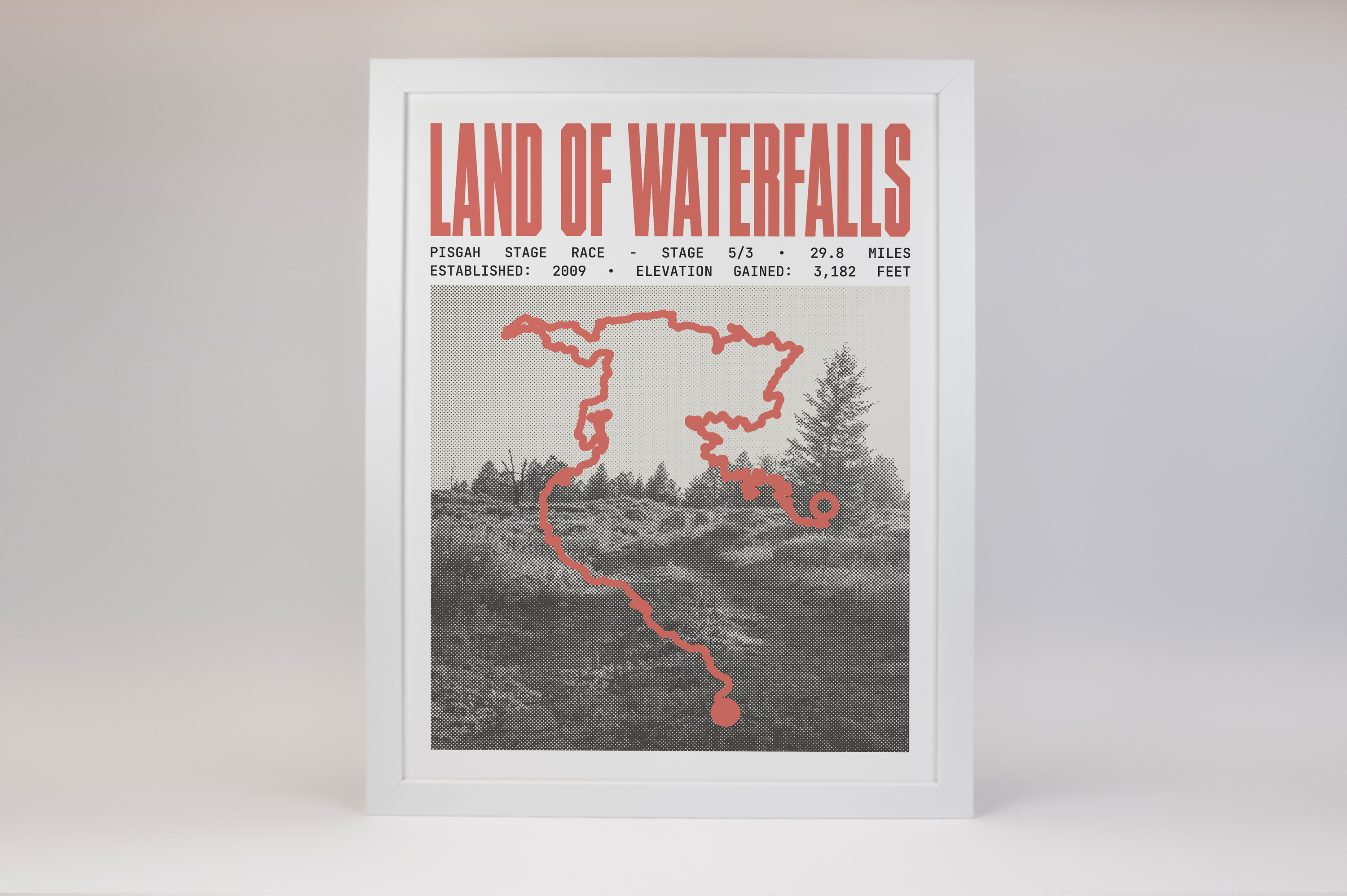Pisgah Stage Race - Land of Waterfalls Route Poster