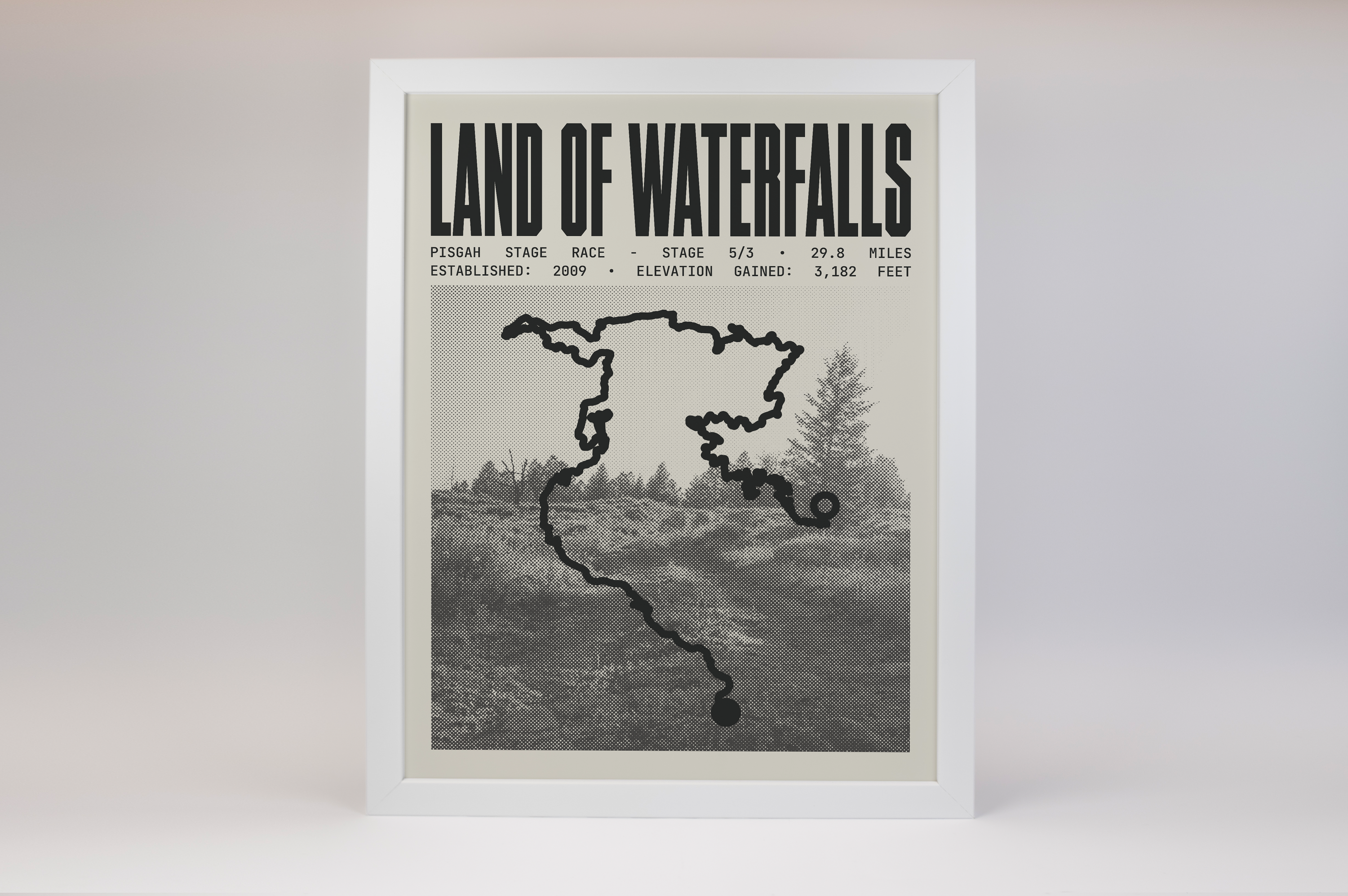 Pisgah Stage Race - Land of Waterfalls Route Poster