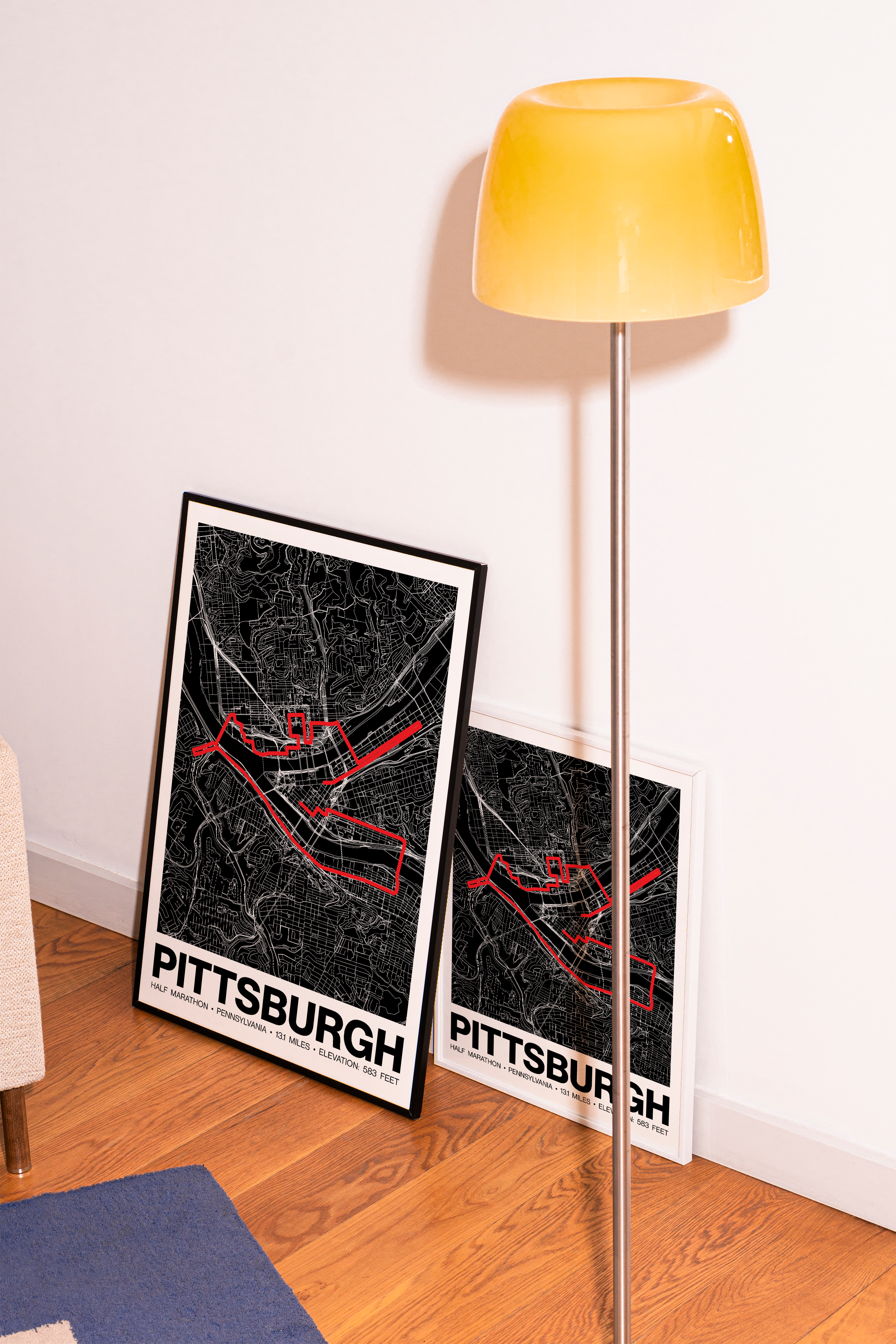 Pittsburgh Half Marathon Poster - Grid Style