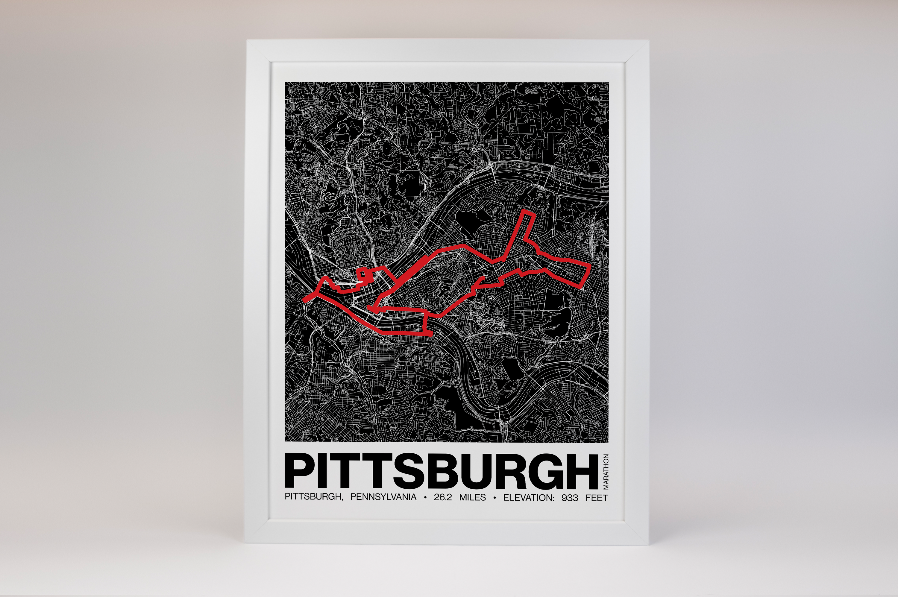Pittsburgh Marathon Poster - Grid Style