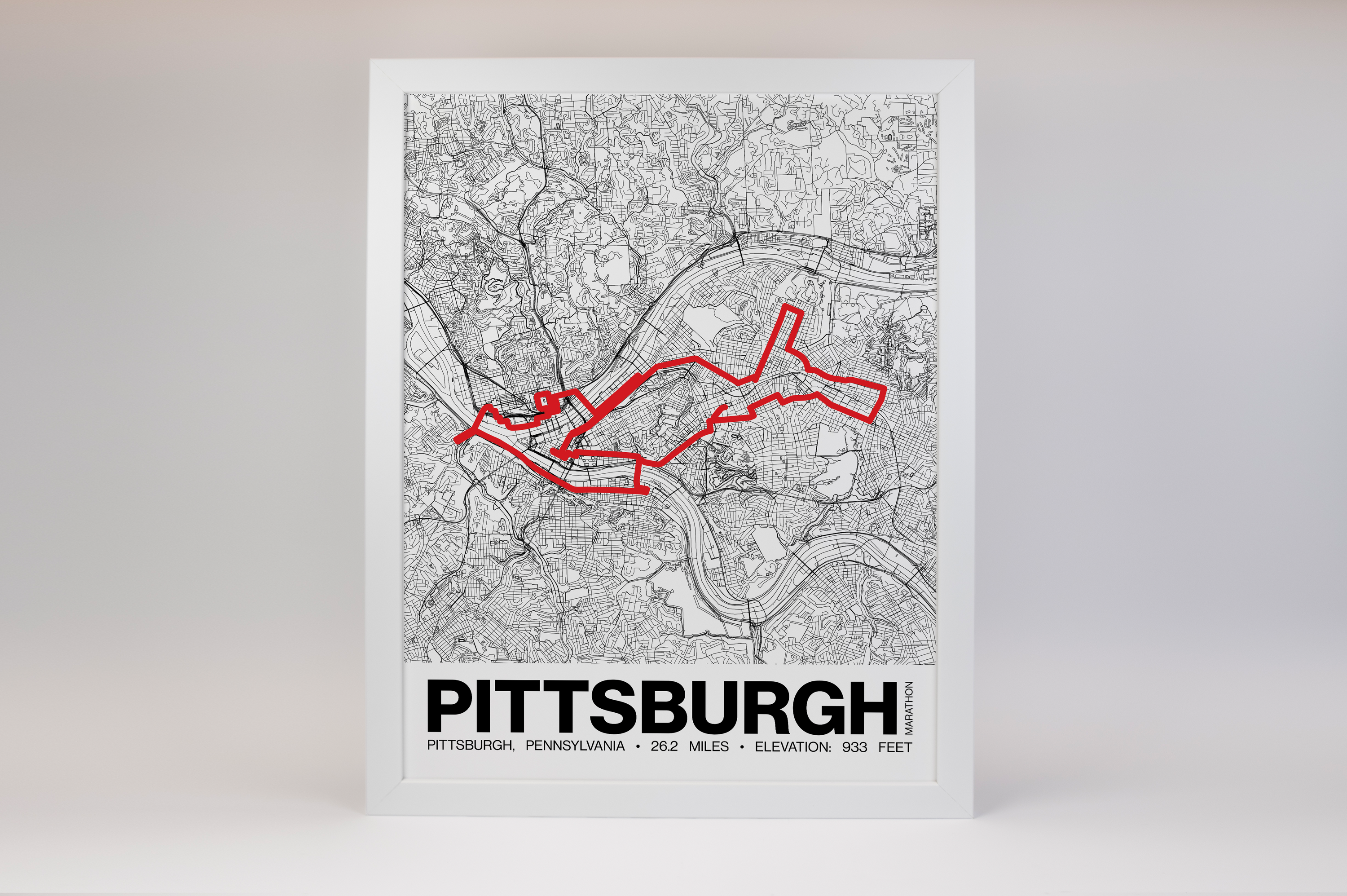Pittsburgh Marathon Poster - Grid Style