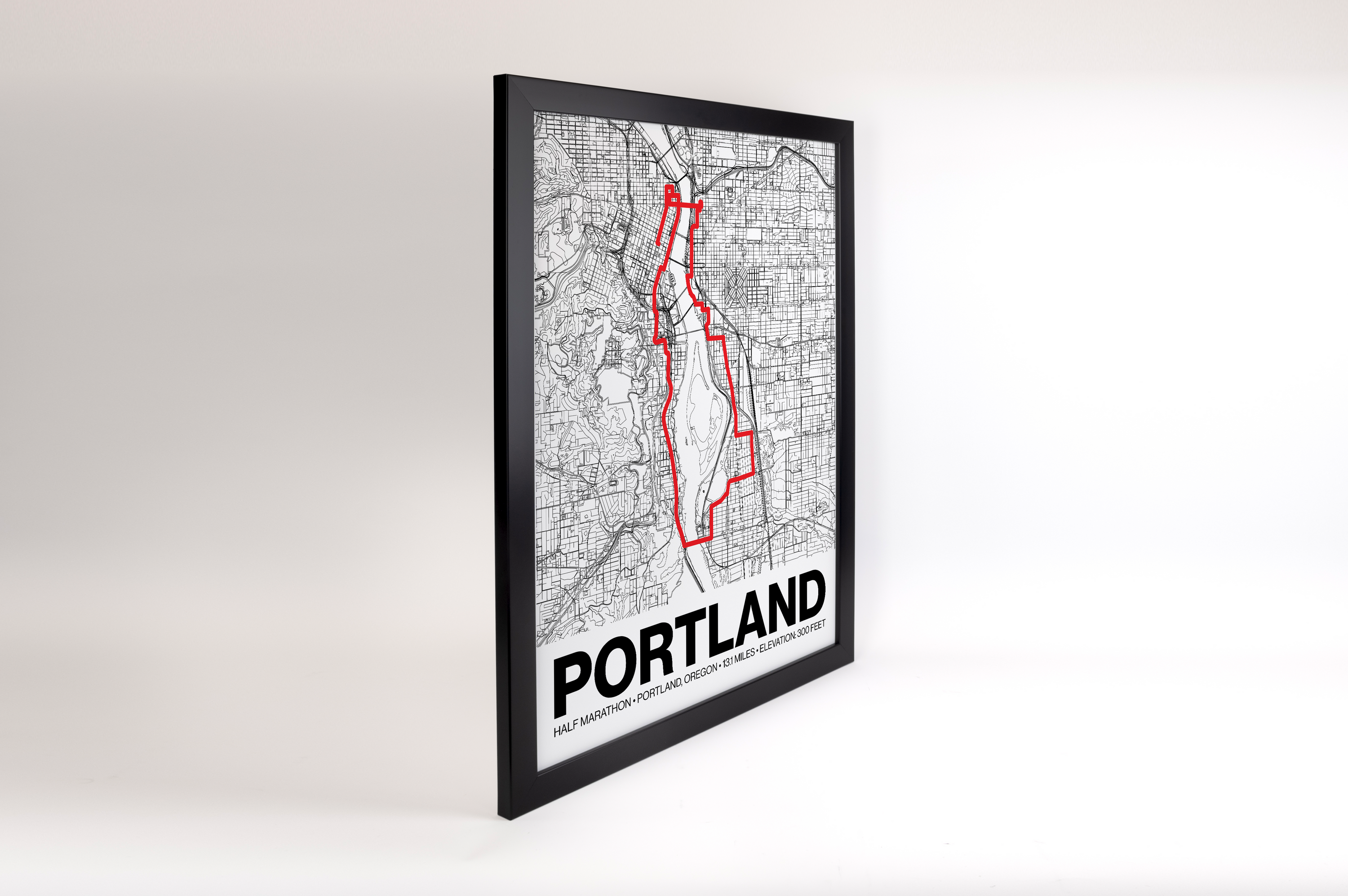 Portland Half Marathon Poster - Grid Style