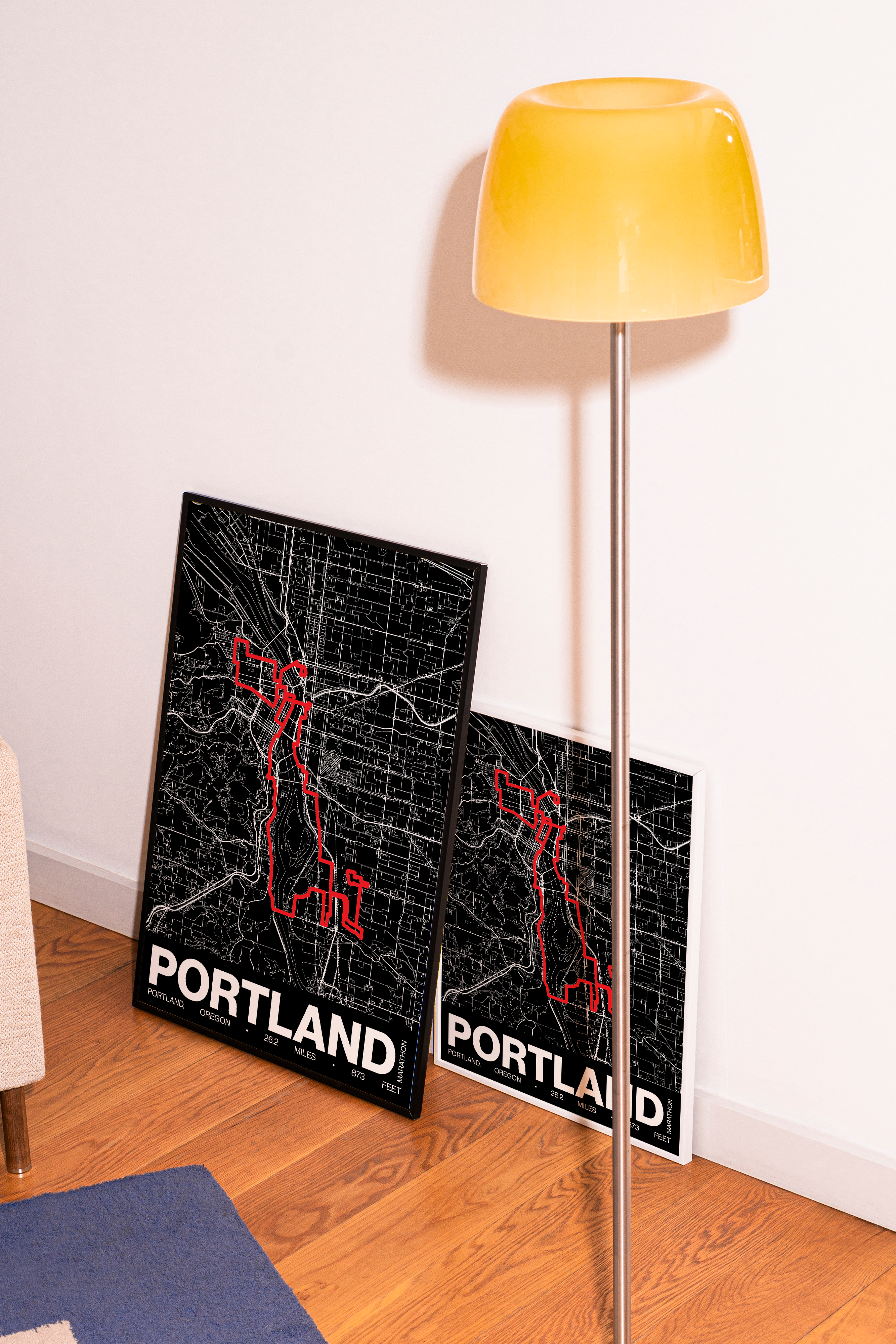 Portland Marathon Poster - Grid Style
