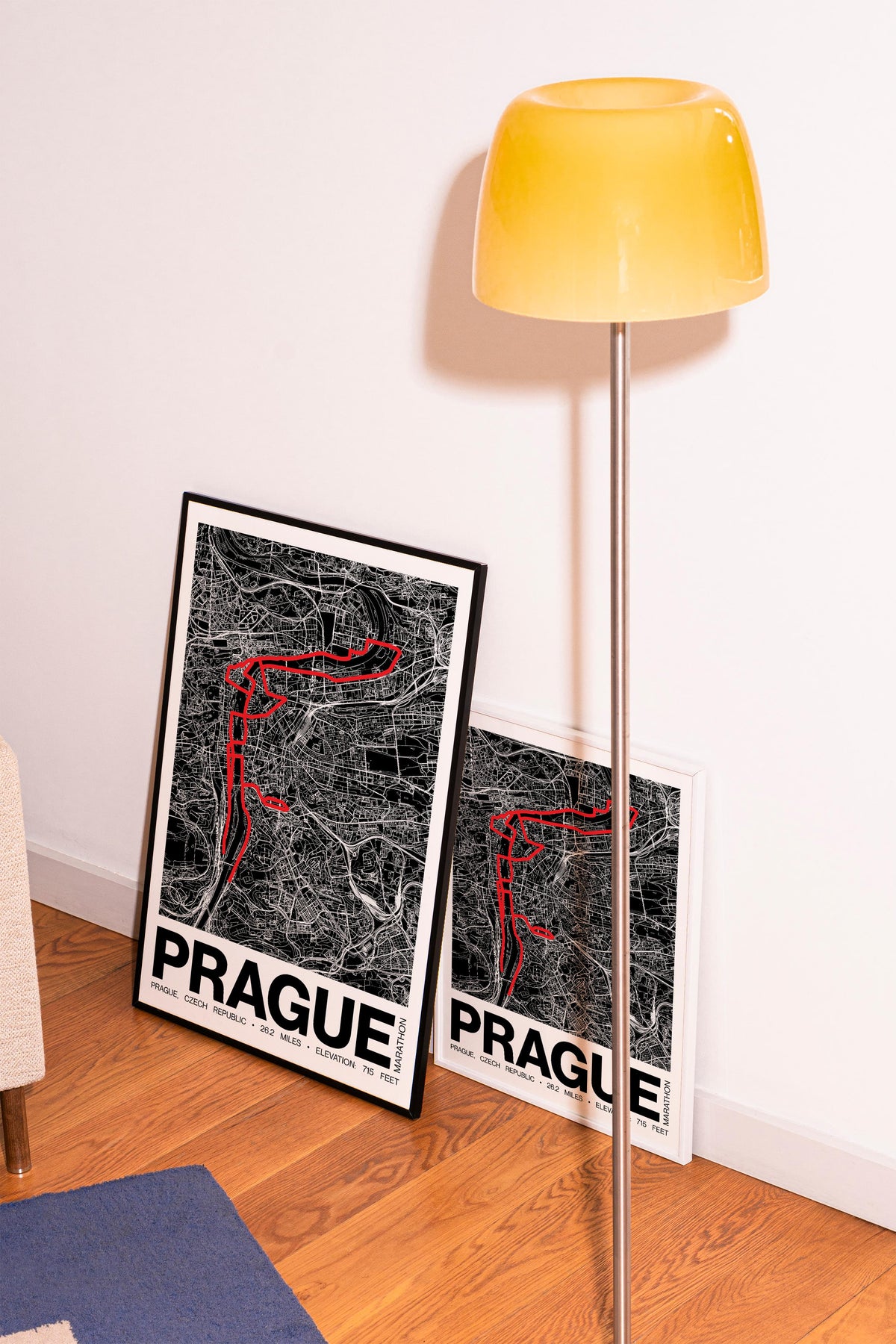 Prague Marathon Poster - Grid Style