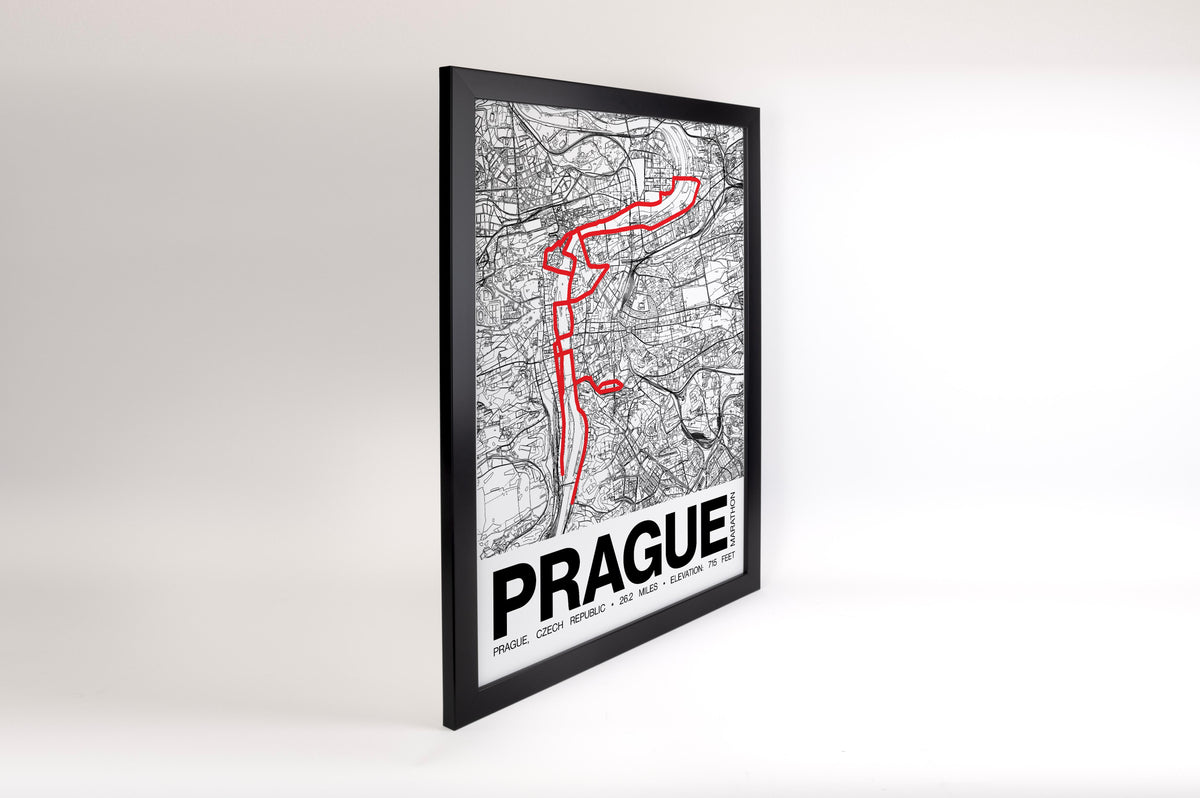 Prague Marathon Poster - Grid Style