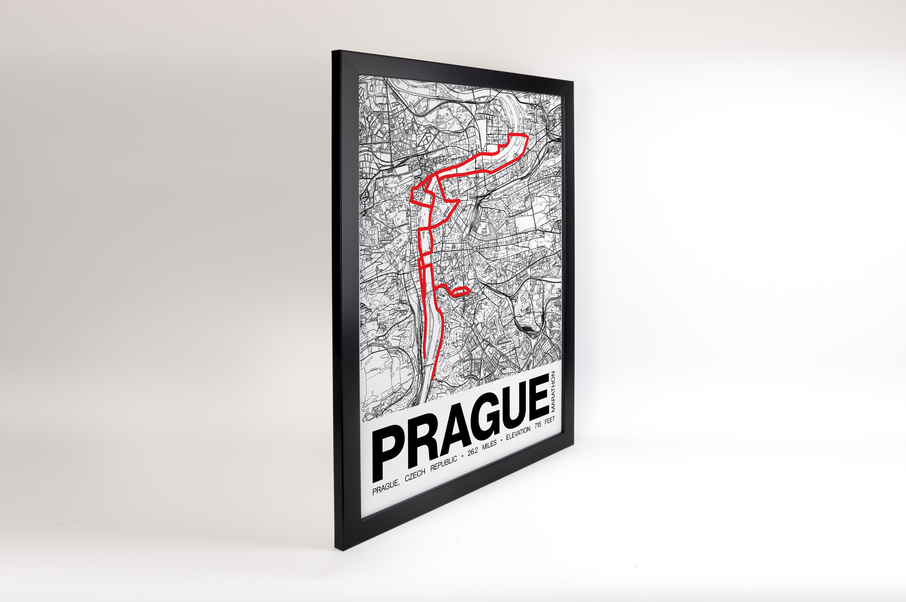 Prague Marathon Poster - Grid Style