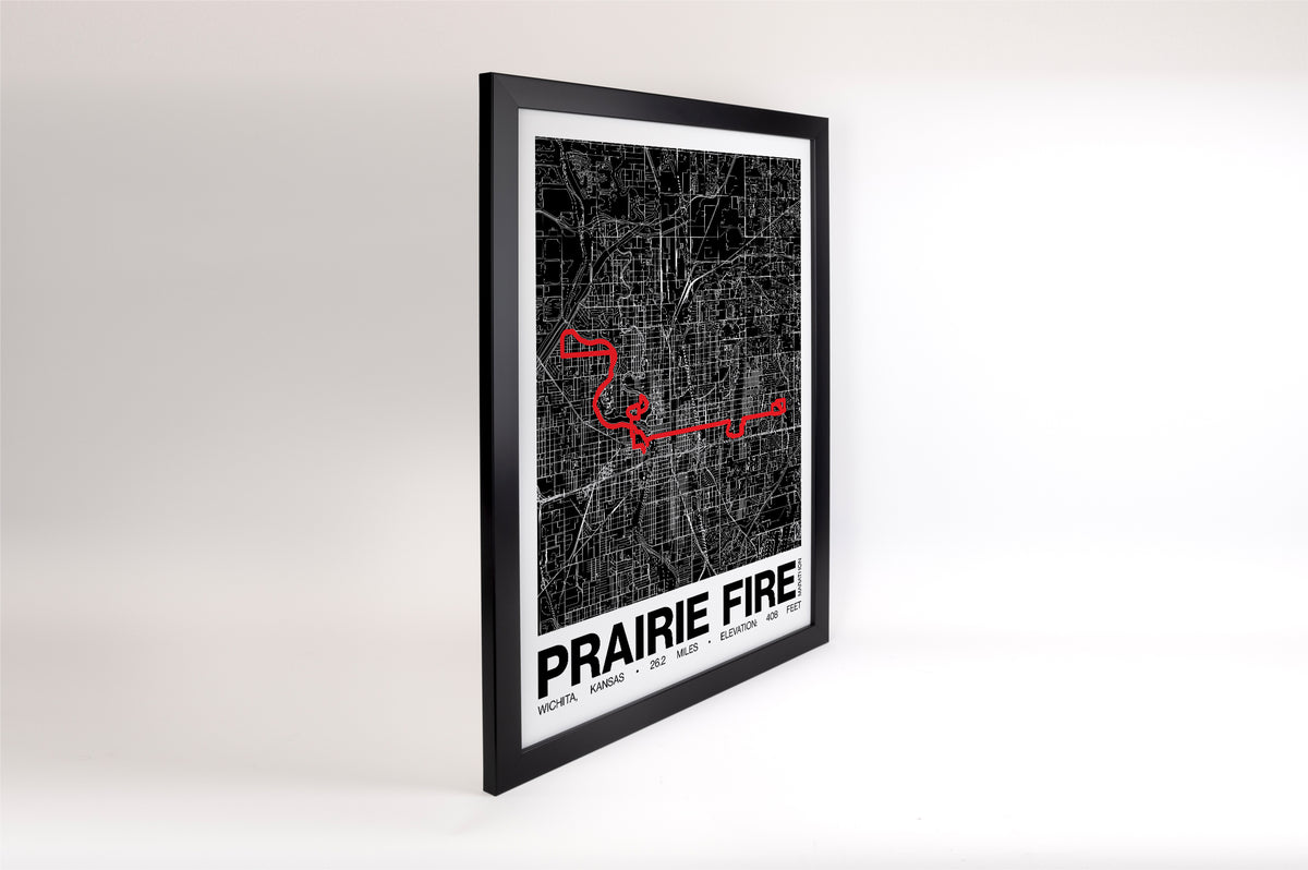 Prairie Fire Marathon Poster - Grid Style