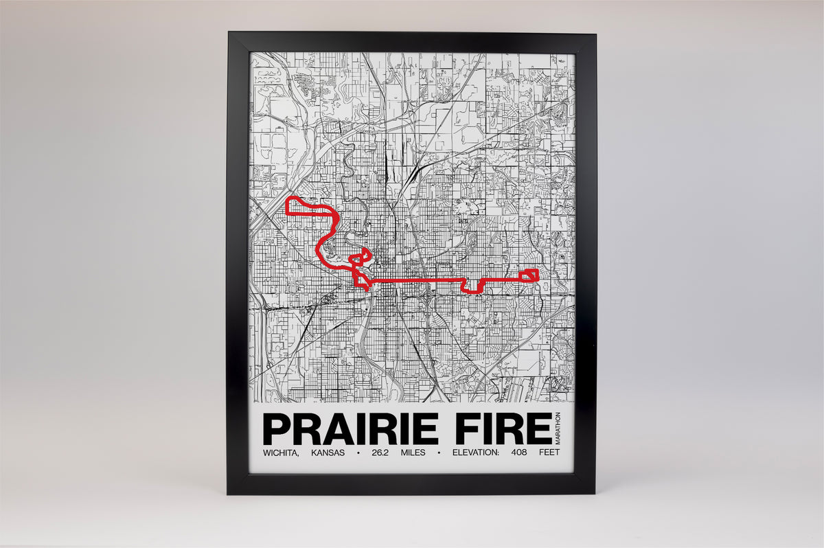 Prairie Fire Marathon Poster - Grid Style
