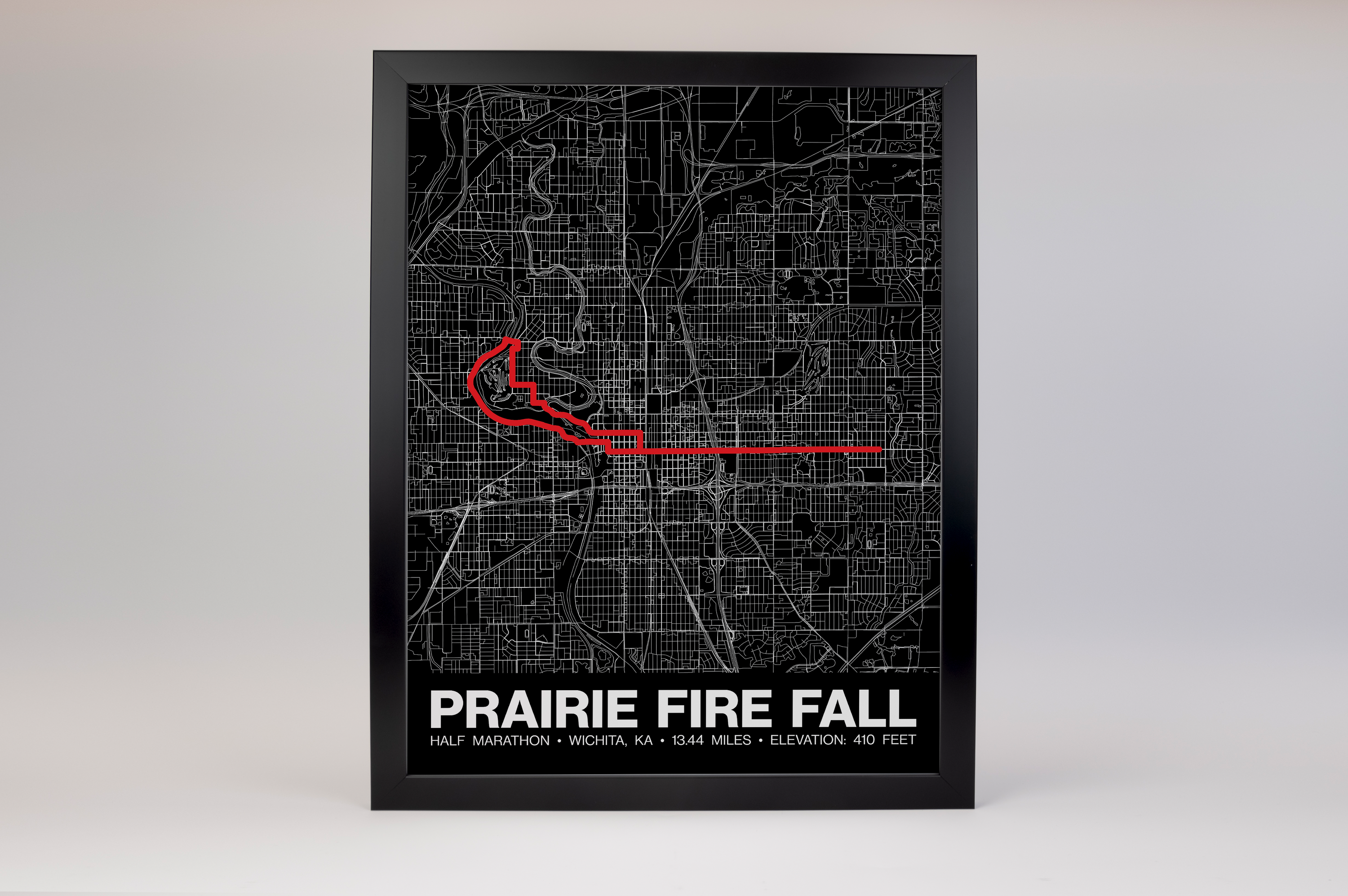 Prairie Fire Fall Half Marathon Poster - Grid Style