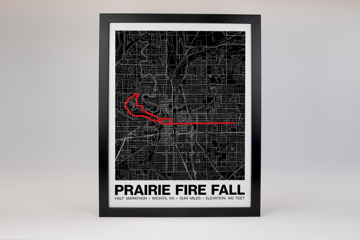 Prairie Fire Fall Half Marathon Poster - Grid Style