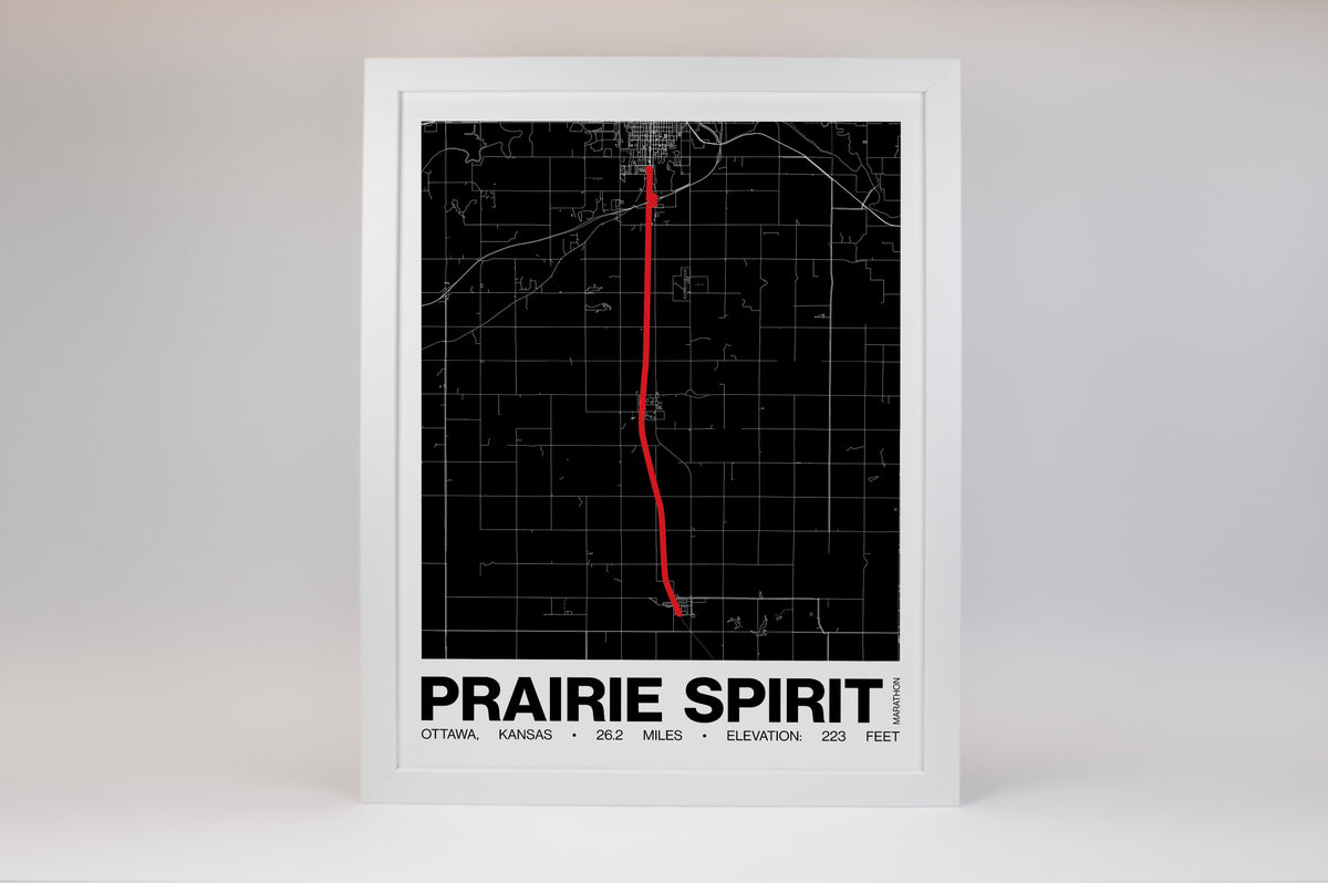 Prairie Spirit Road Marathon Poster - Grid Style