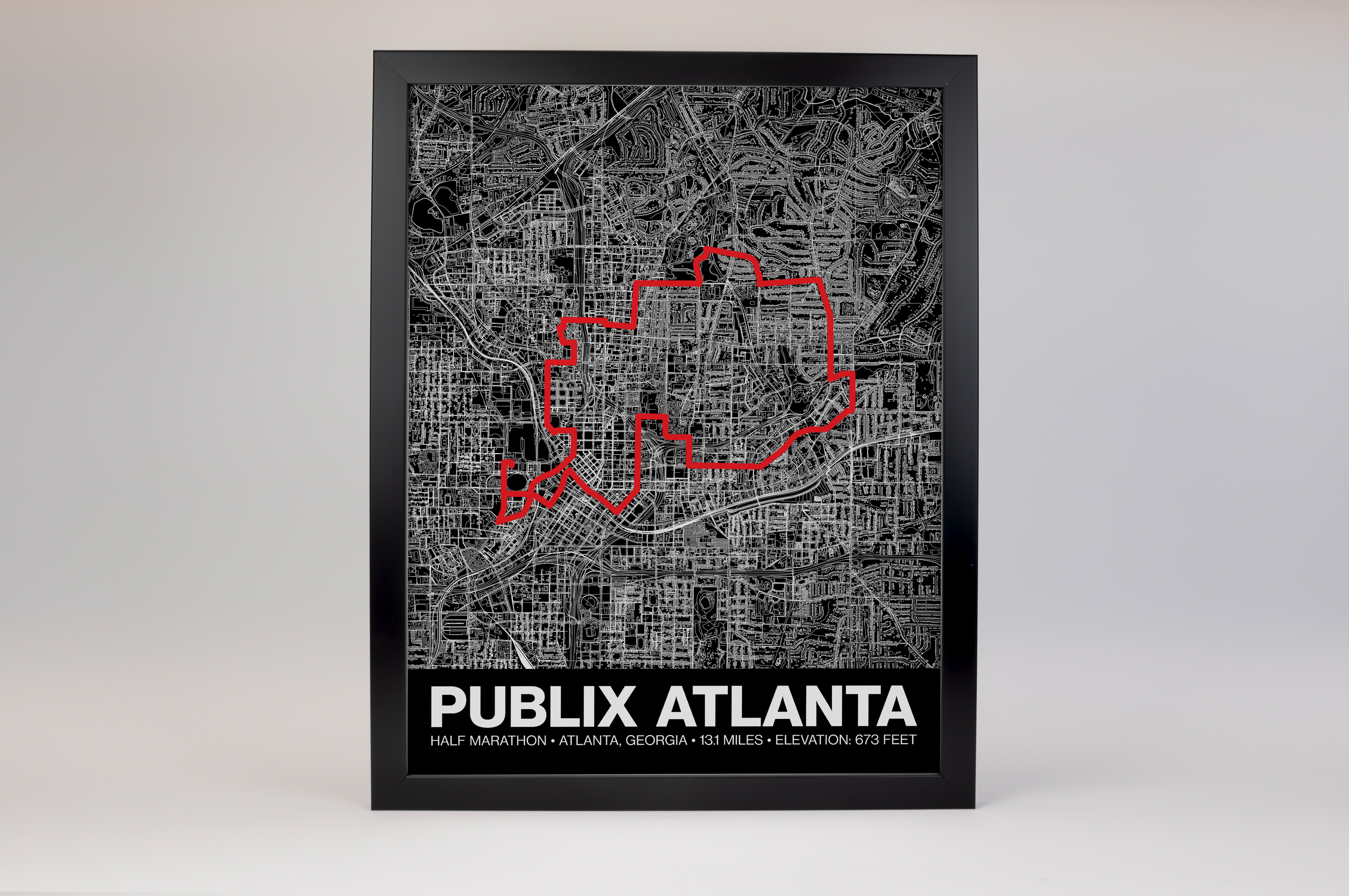 Publix Atlanta Half Marathon Poster - Grid Style