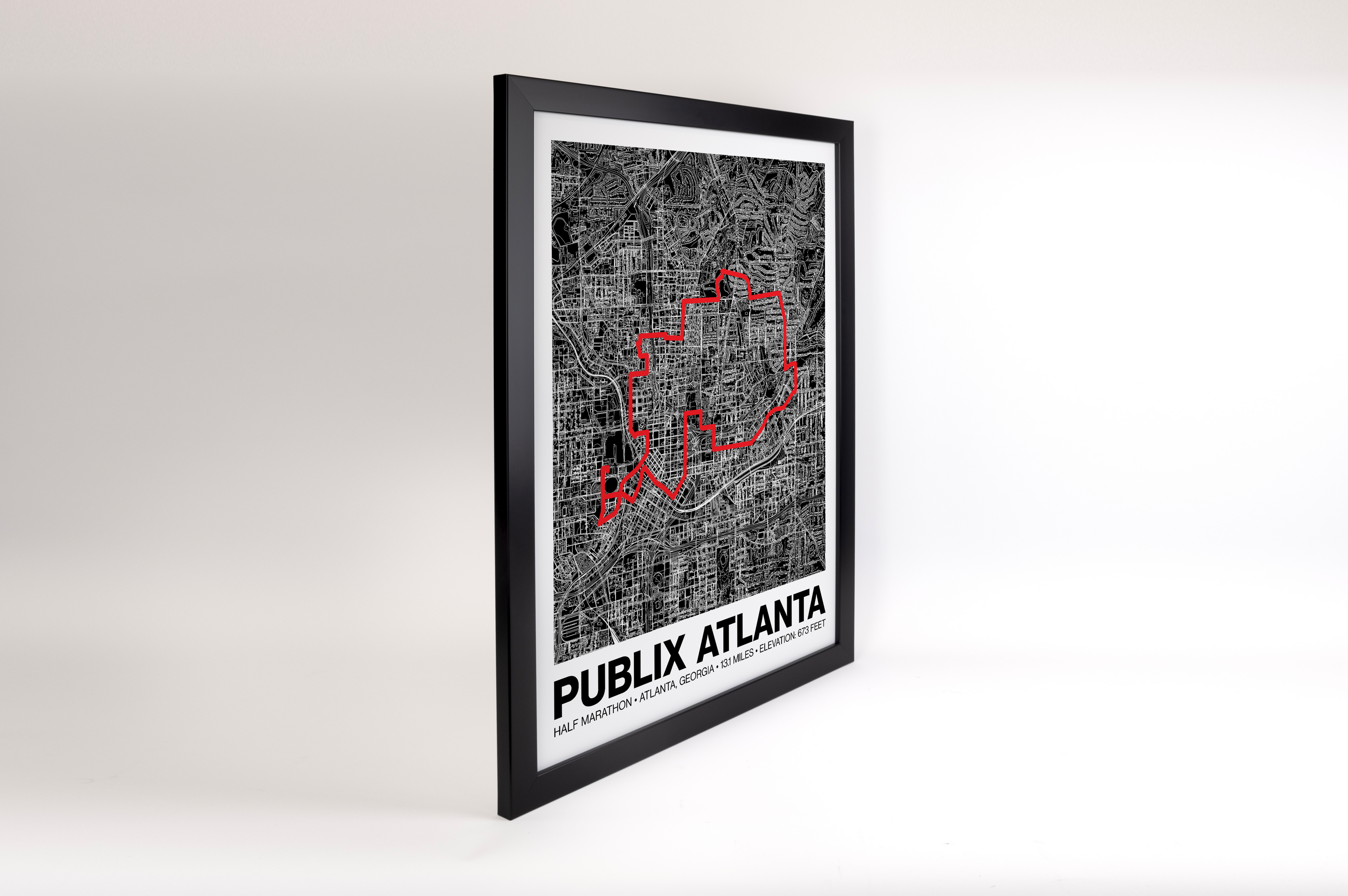 Publix Atlanta Half Marathon Poster - Grid Style