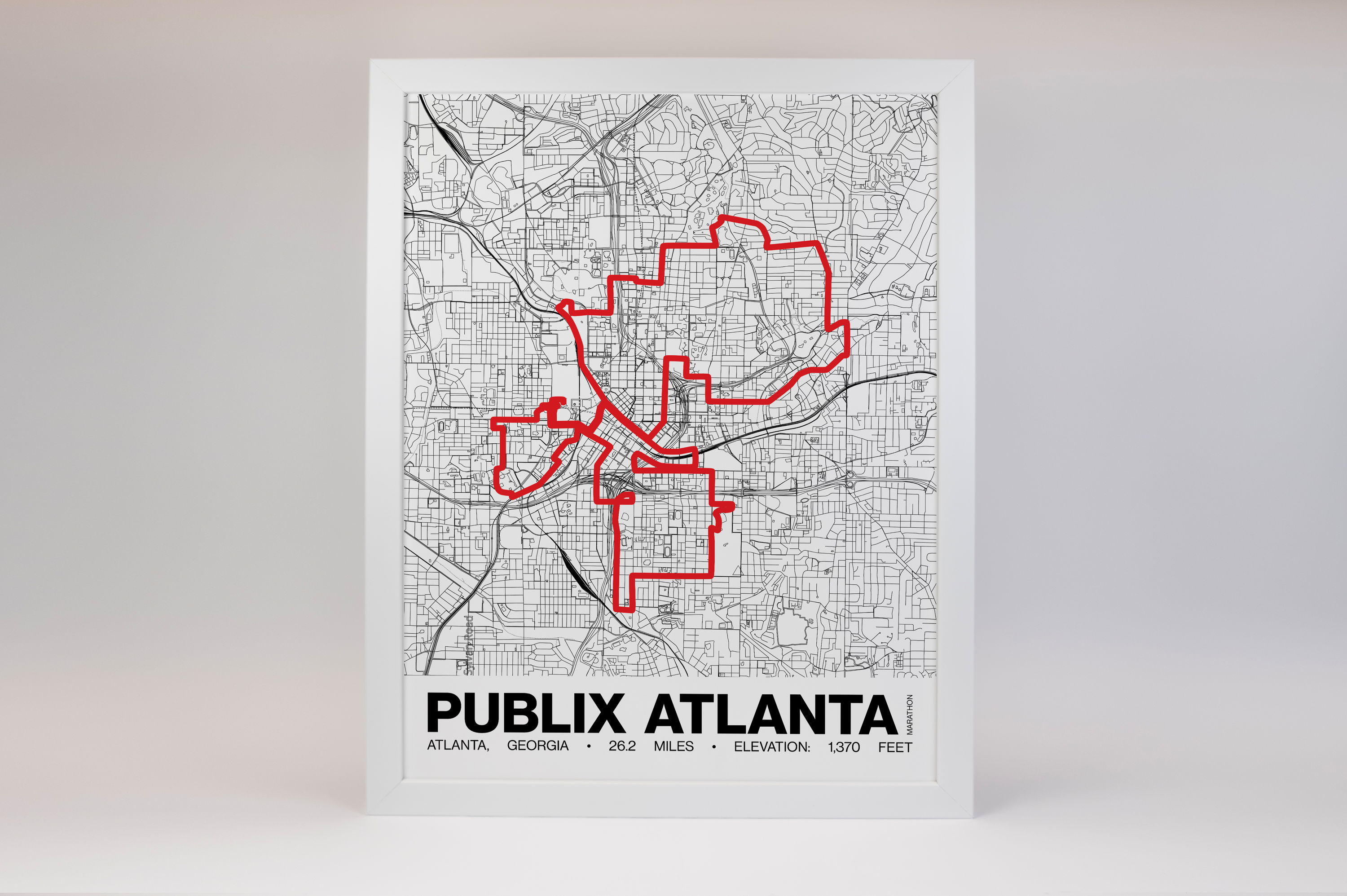 Publix Atlanta Marathon Poster - Grid Style