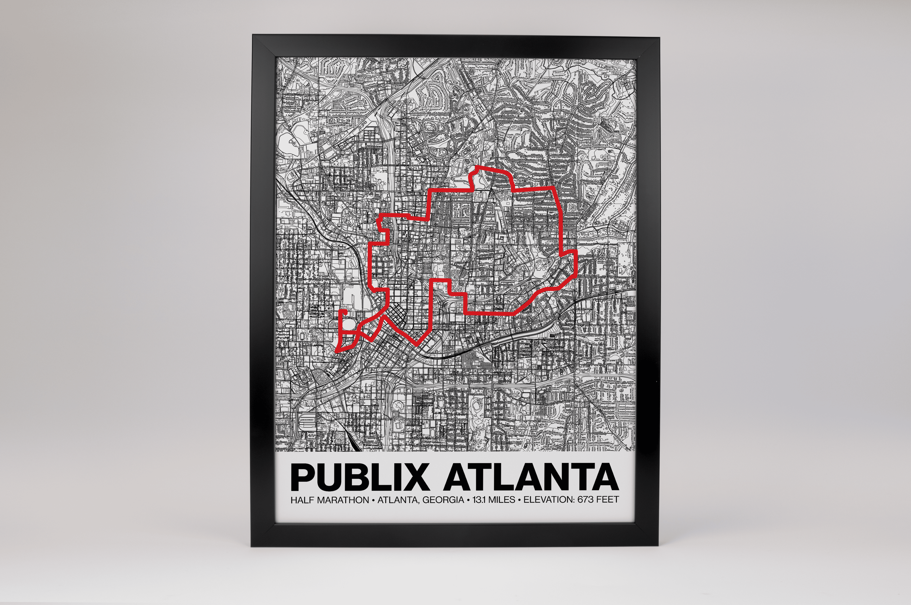 Publix Atlanta Half Marathon Poster - Grid Style