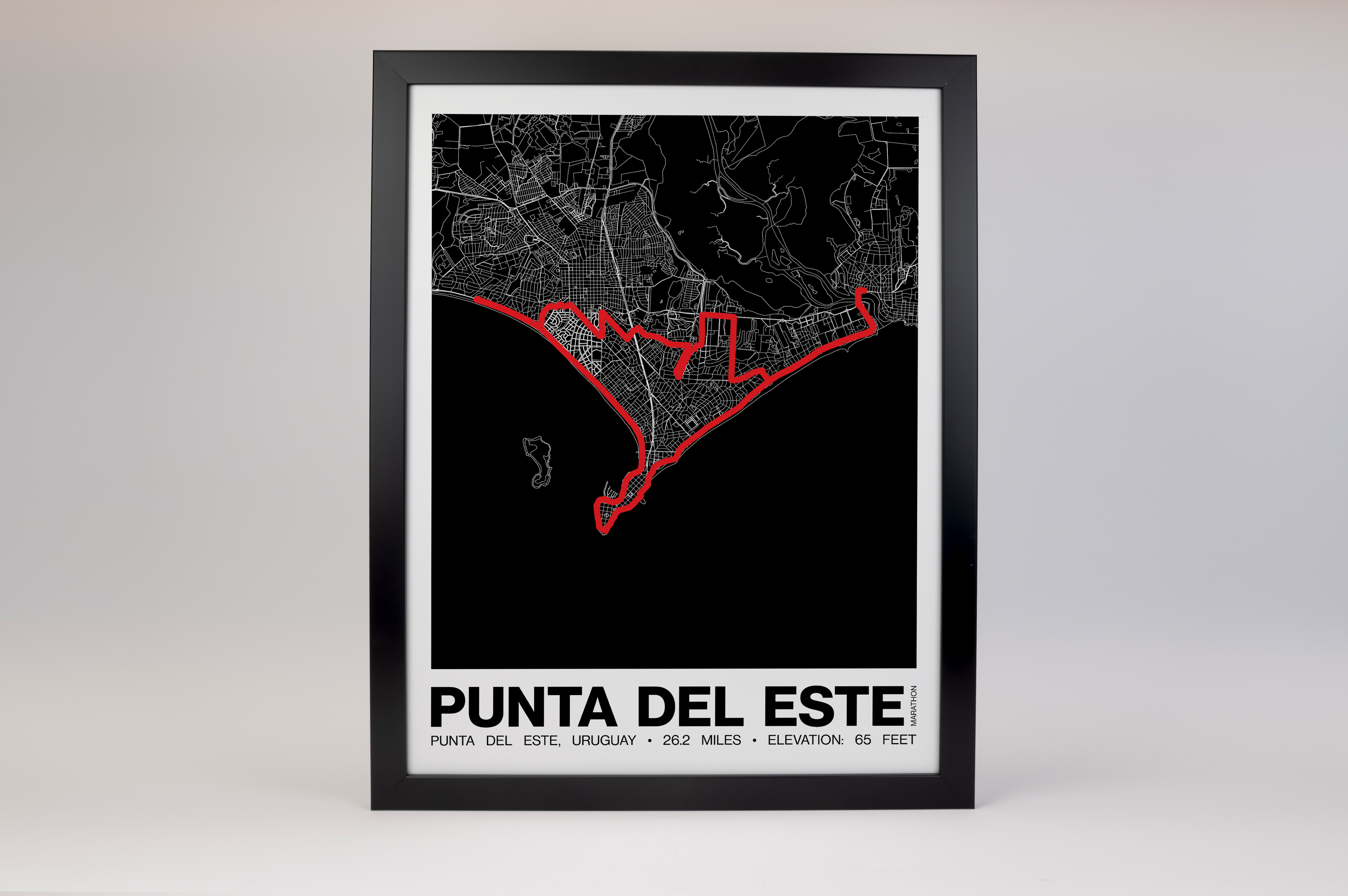 Punta del Este Marathon Poster - Grid Style