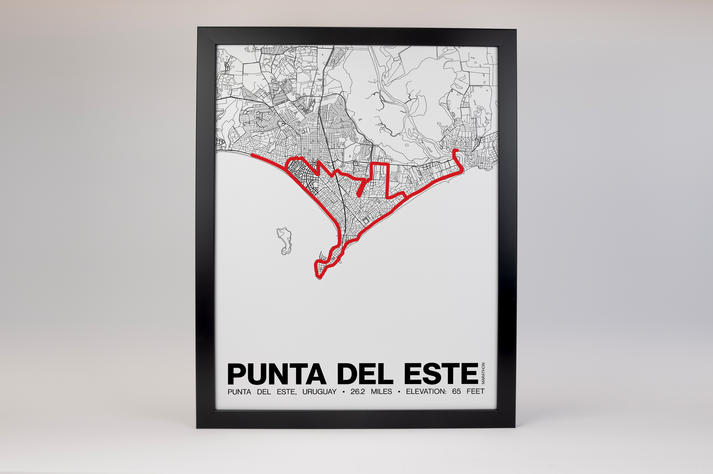 Punta del Este Marathon Poster - Grid Style