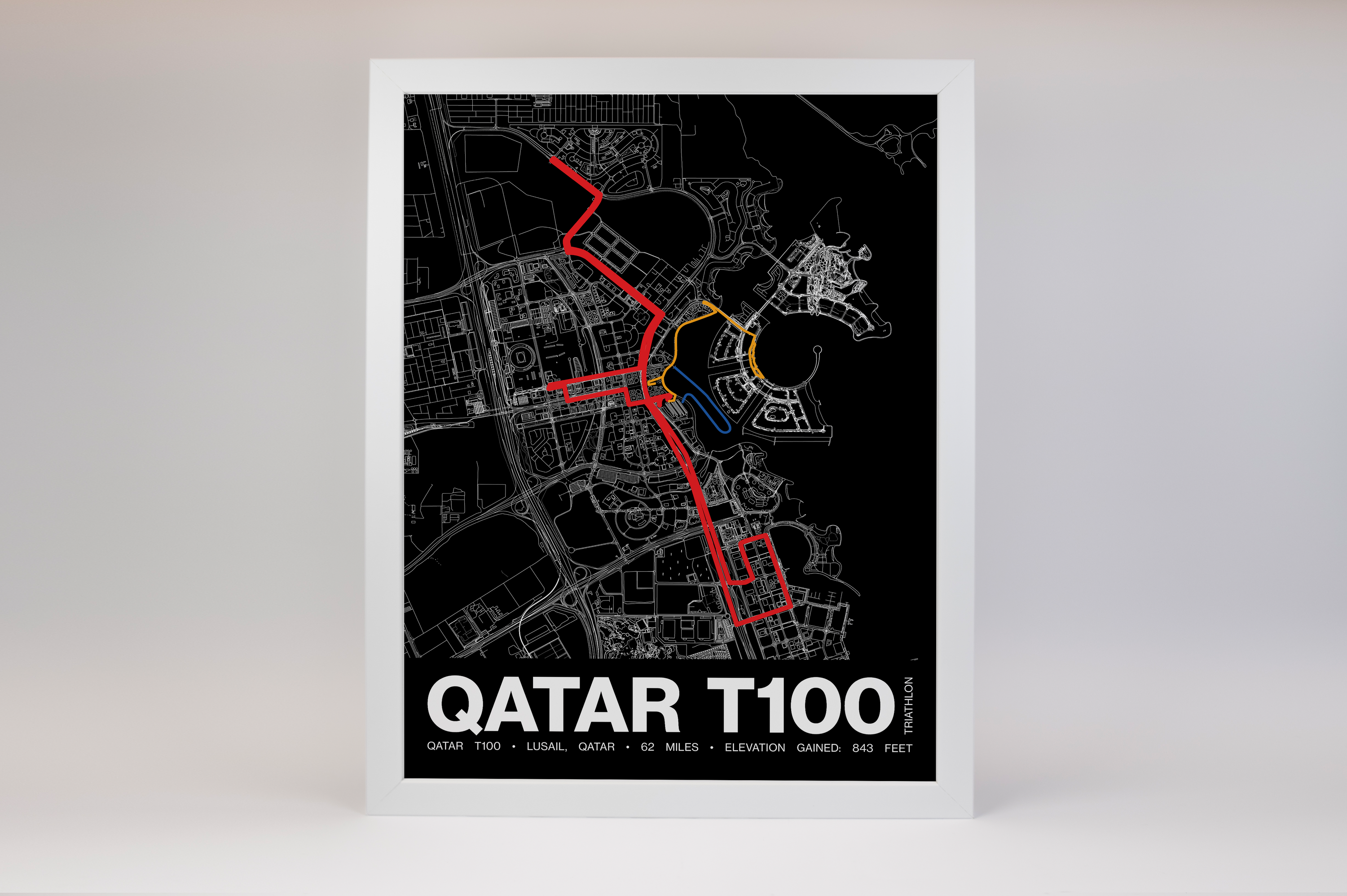 Qatar T100 Poster - Grid Style